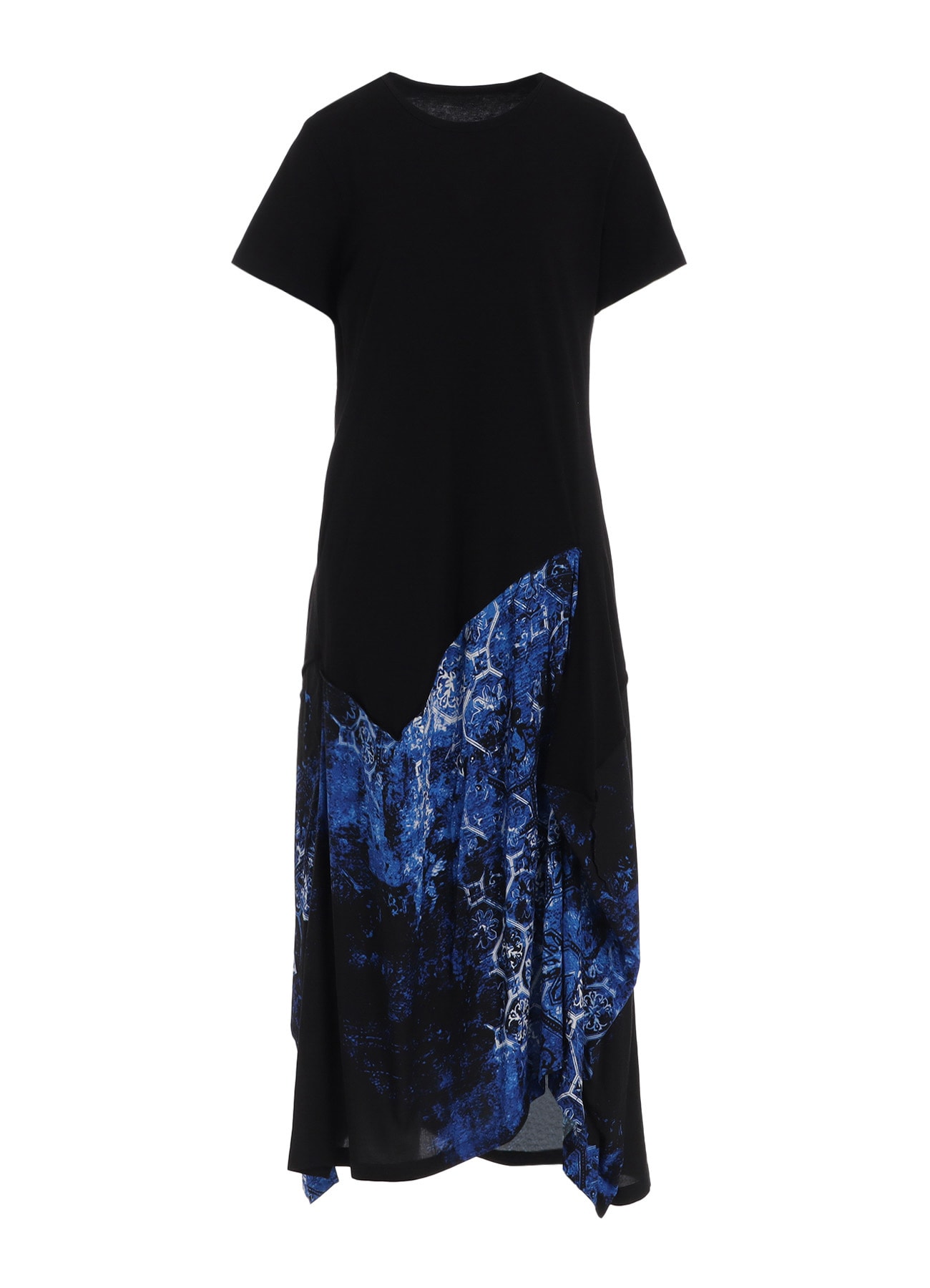 ULTIMA TRICOT+RAYON PRINT TILE PATTERN SQUARE T-DRESSES