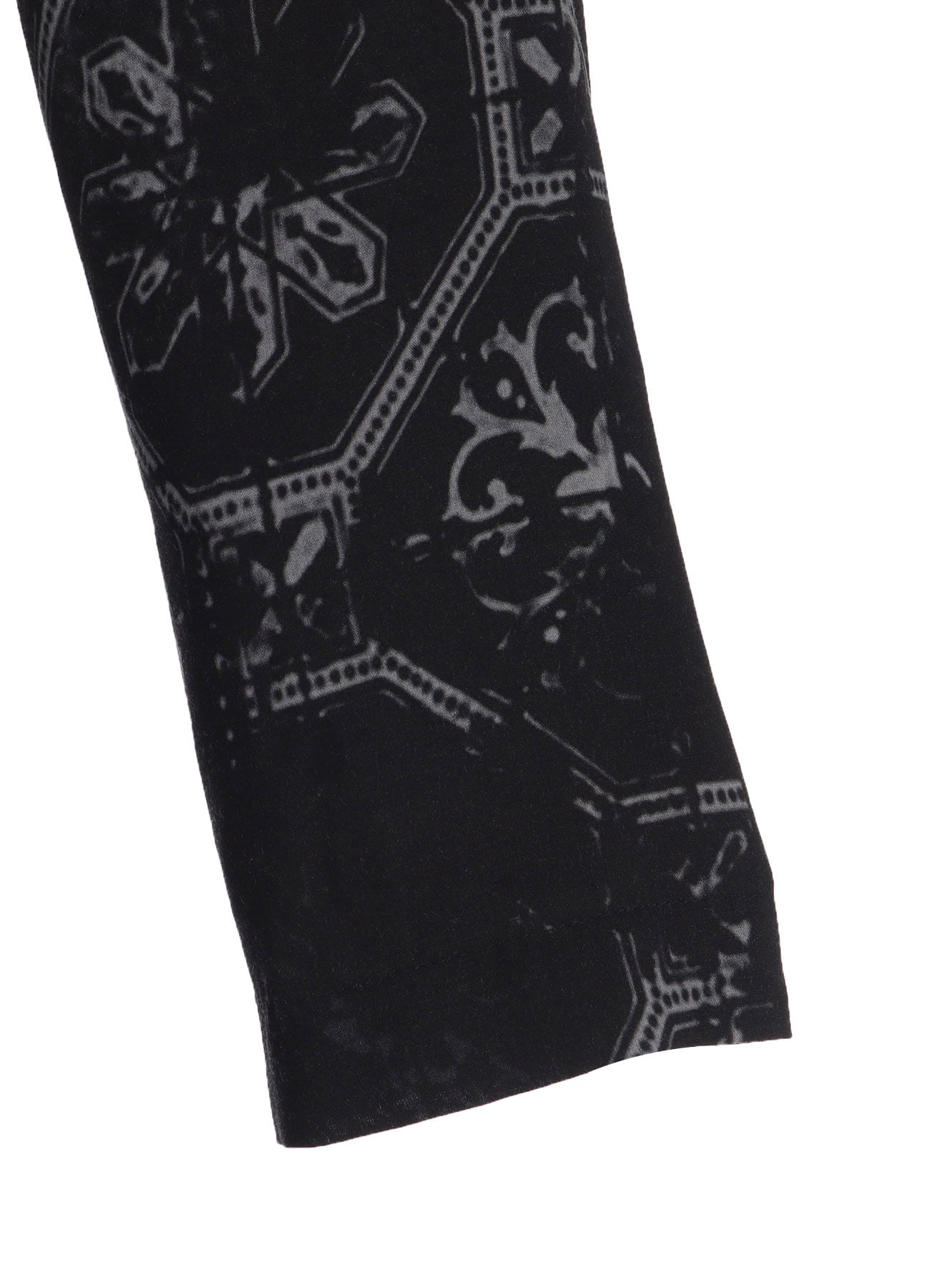 RAYON PRINT TILE PATTERN SIDE CUT-OUT DRESSES