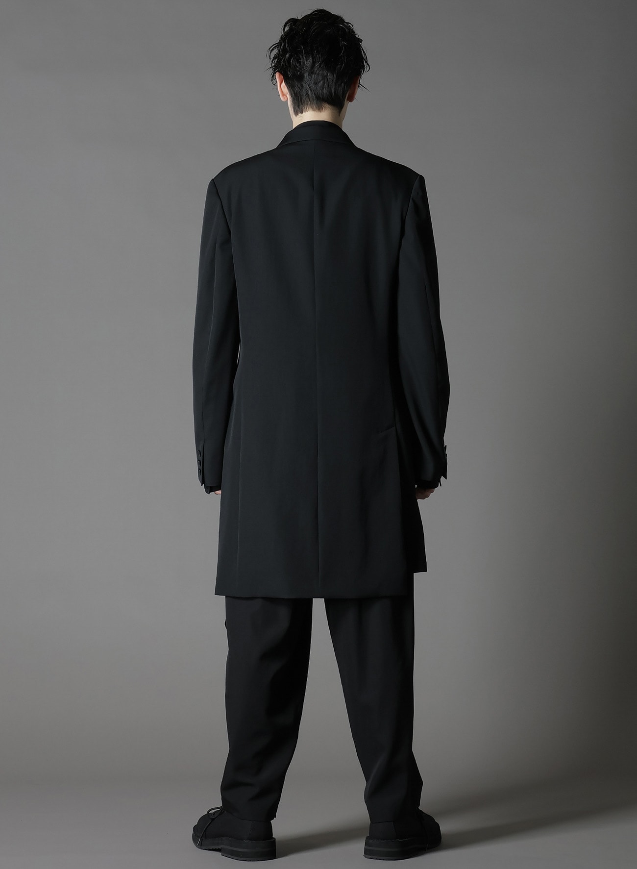 WOOL GABARDINE ASYMMETRICAL JACKET