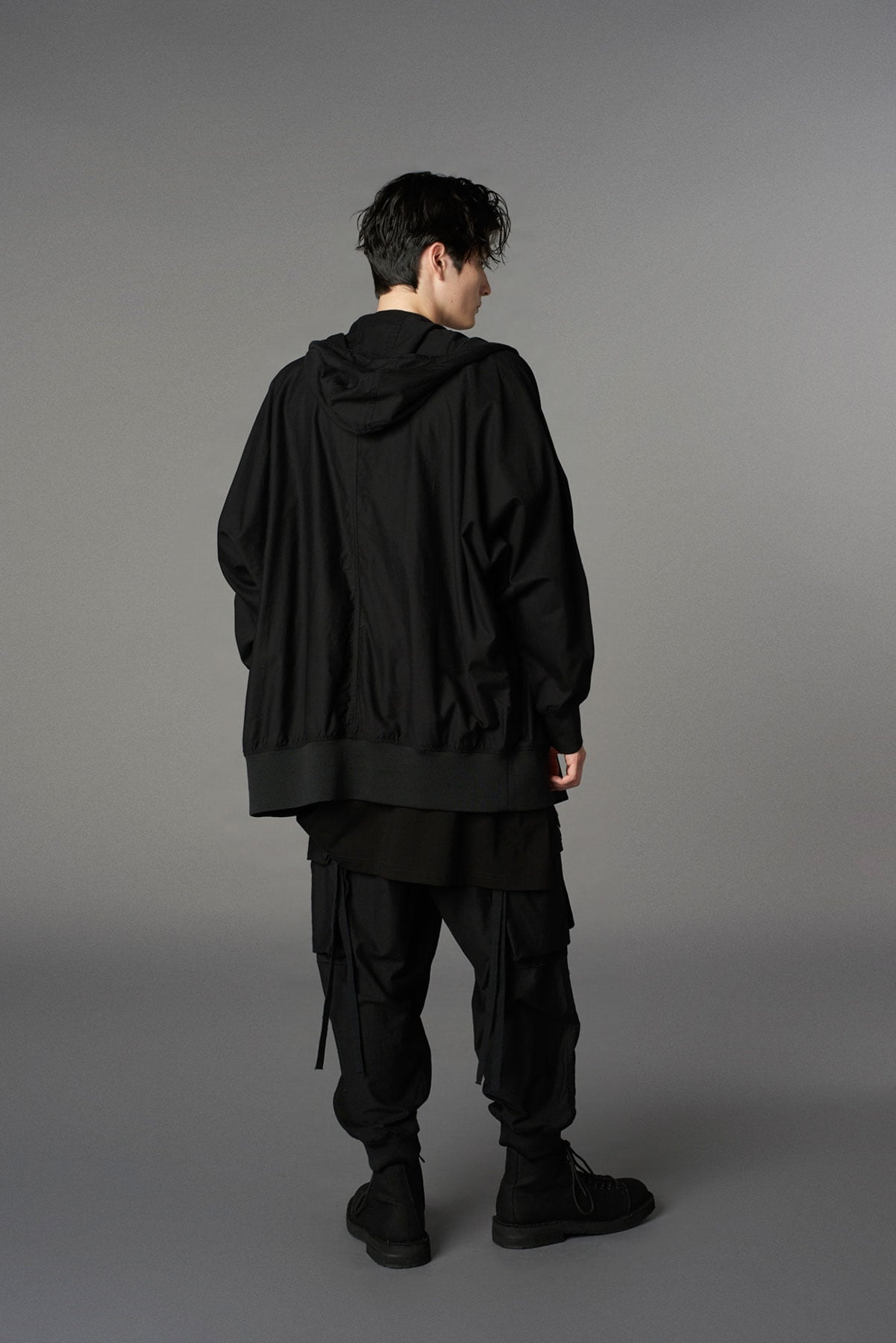 WIDE TWILL INVERTED V PARKA BLOUSON