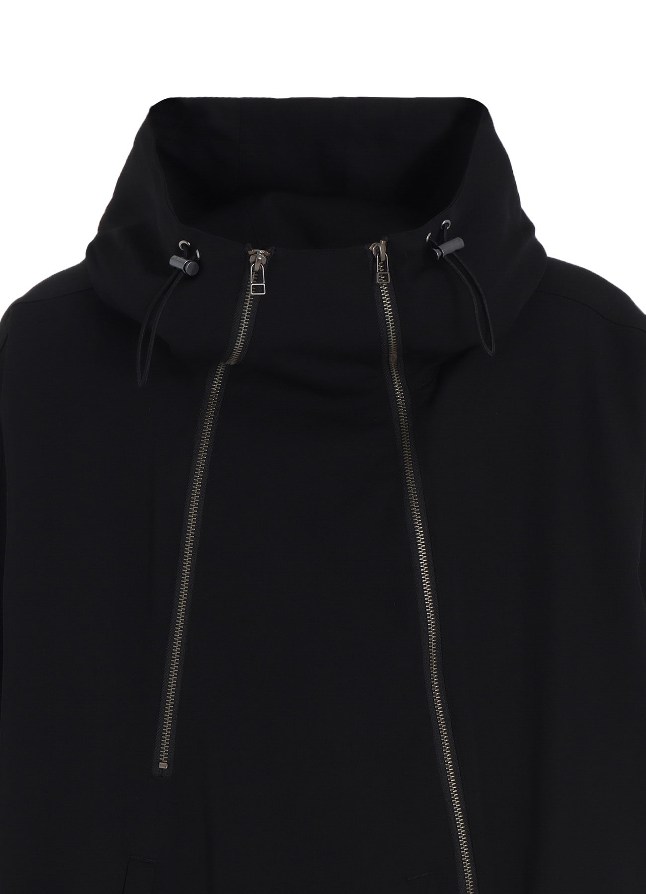 WOOL GABARDINE INVERTED V PARKA BLOUSON