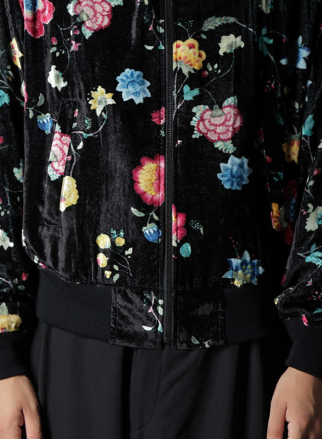 【1/17 10:00 Release】RAYON VELVET CHINESE FLOWER+NY SWITCHING MATERIAL BLOUSON