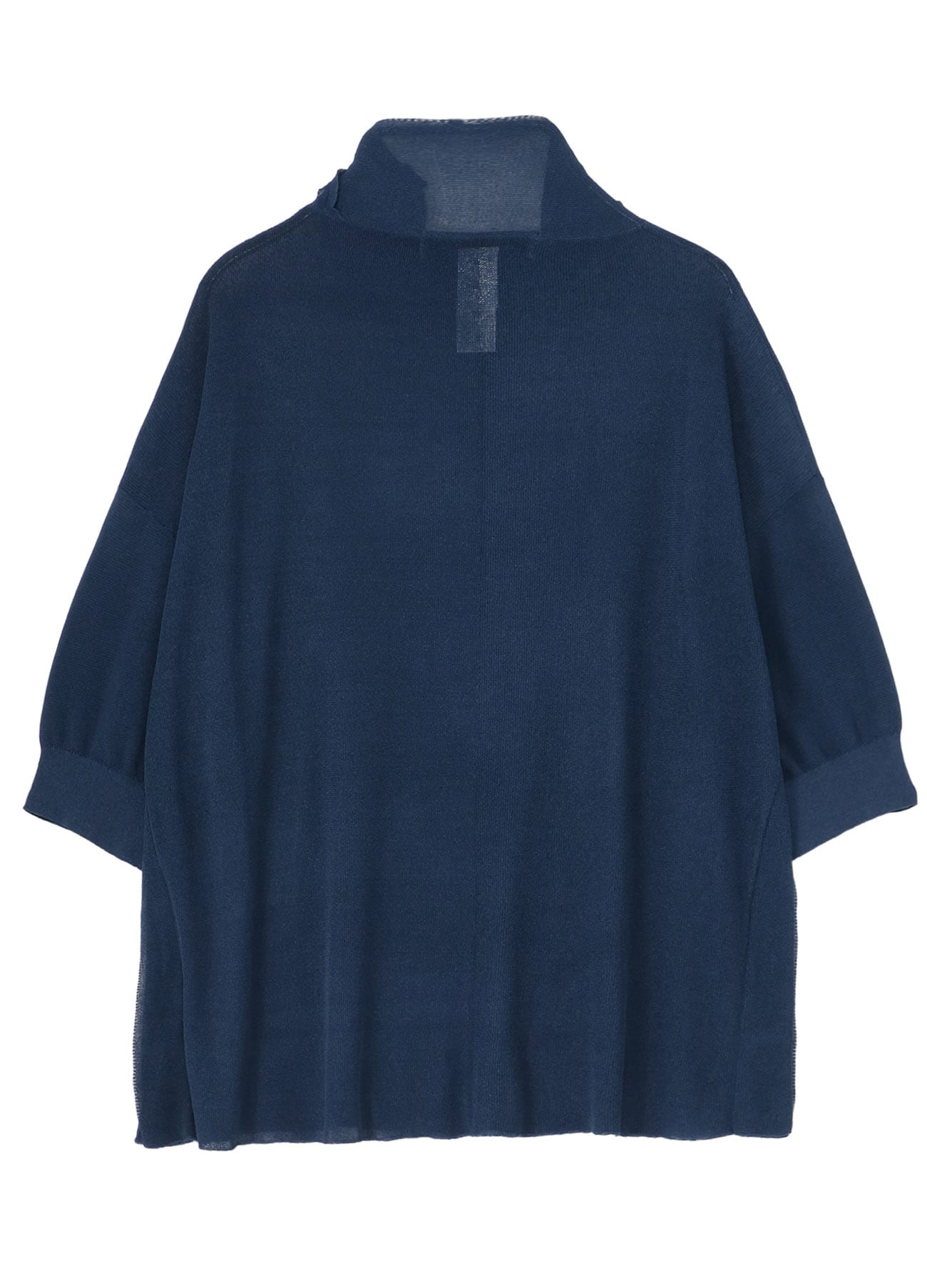 PAPER YARN SHEER HIGH NECK KNIT