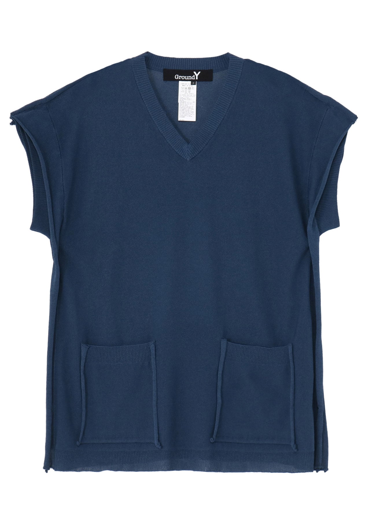 PAPER YARN V NECK KNIT