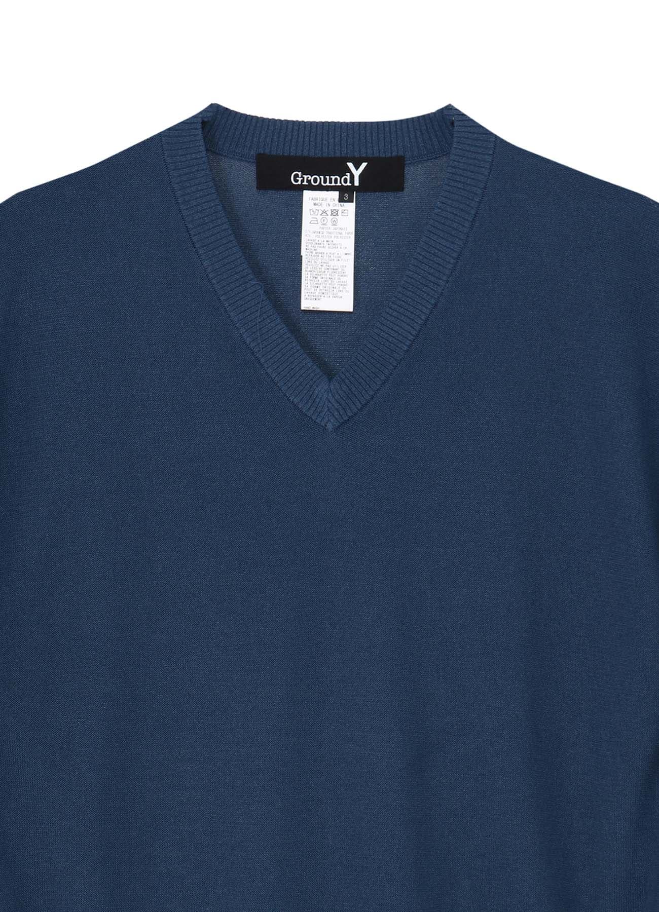 PAPER YARN V NECK KNIT