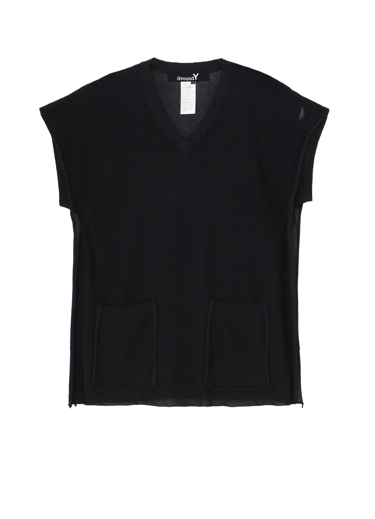 PAPER YARN V NECK KNIT