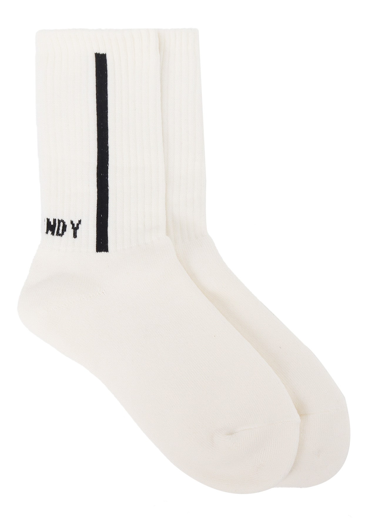 GROUND Y LOGO RIB COTTON ACRYLIC SOCKS