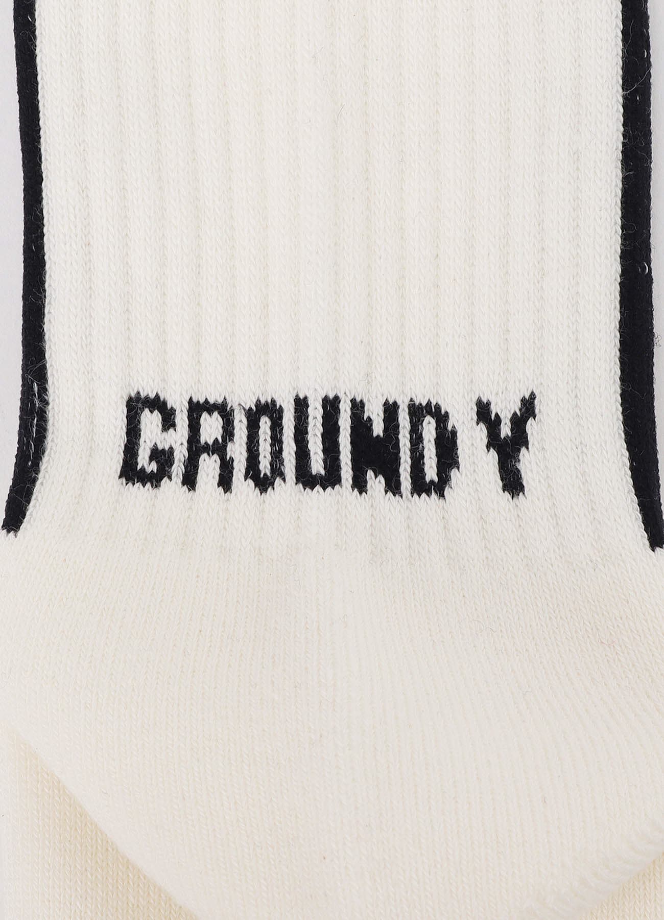 GROUND Y LOGO RIB COTTON ACRYLIC SOCKS