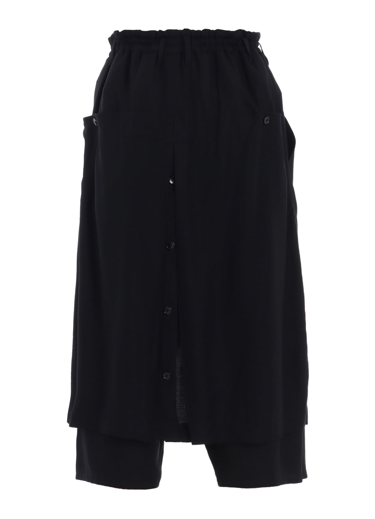 RAYON TWILL WRAP PANTS(FREE SIZE BLACK): Ground Y｜THE SHOP