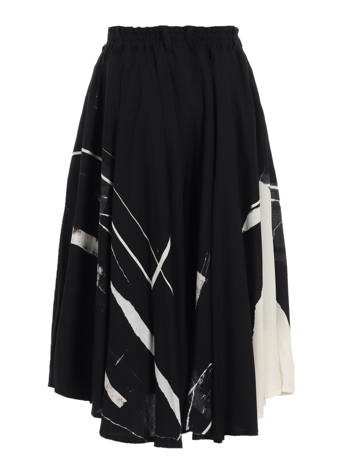 RAYON PRINT TORN PATTERN CIRCLE PANTS