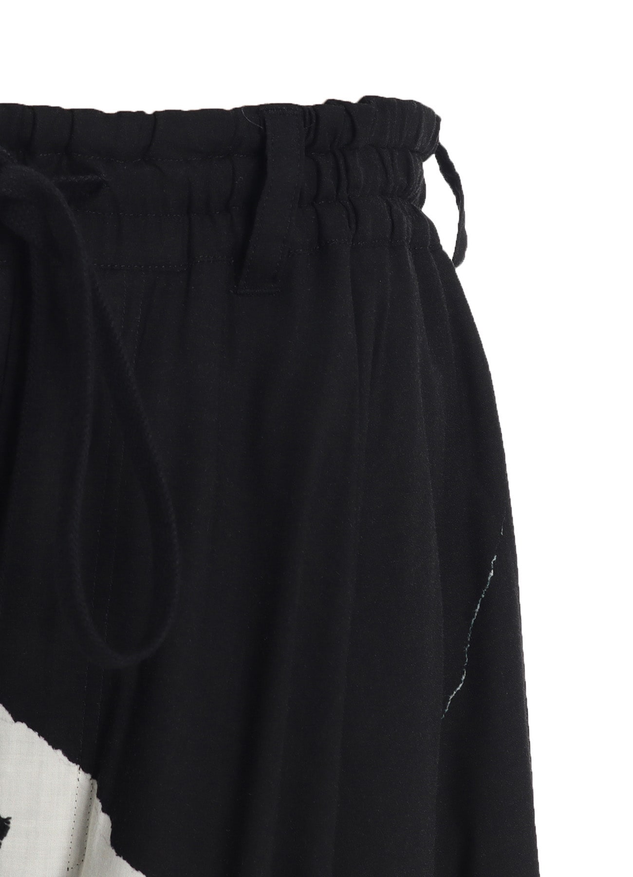 RAYON PRINT TORN PATTERN CIRCLE PANTS