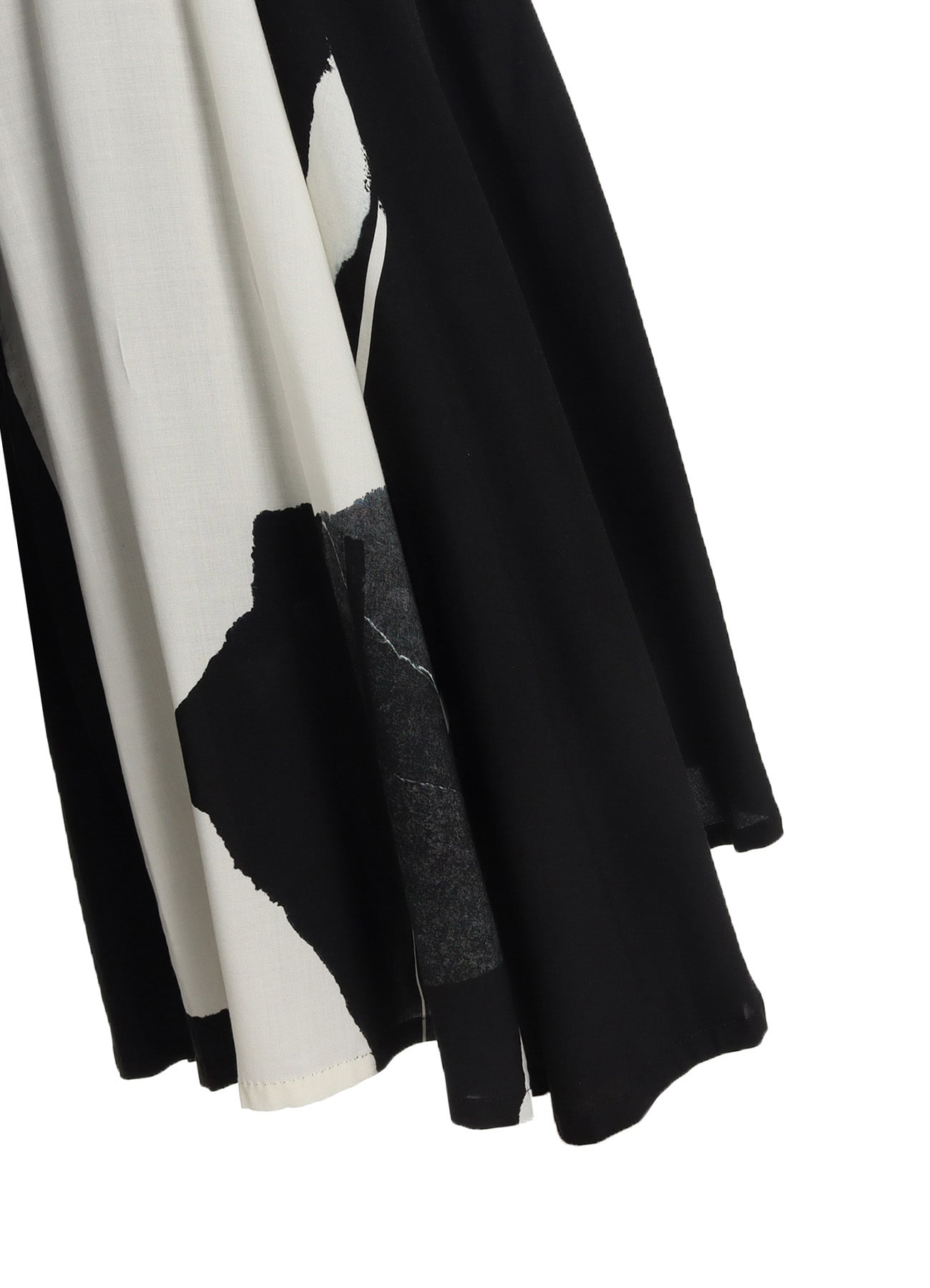 RAYON PRINT TORN PATTERN CIRCLE PANTS