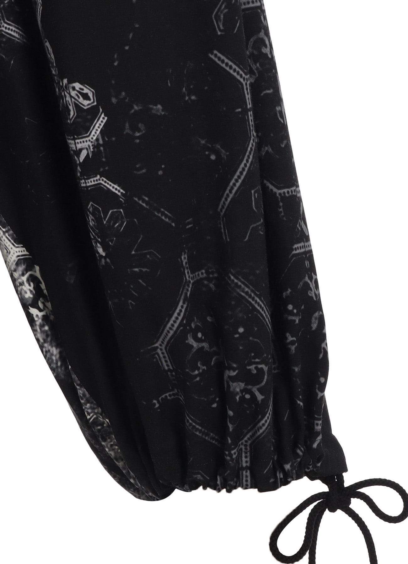 RAYON PRINT TILE PATTERN BALLOON PANTS