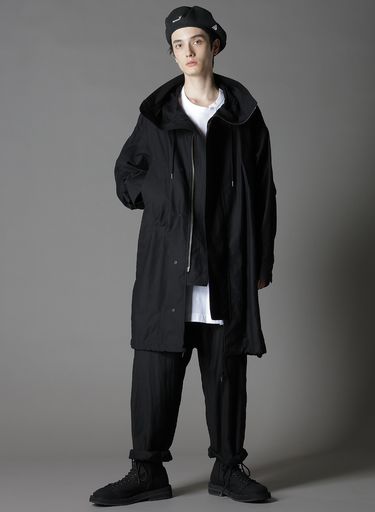 COTTON TWILL WAIST DRAWSTRING PANTS