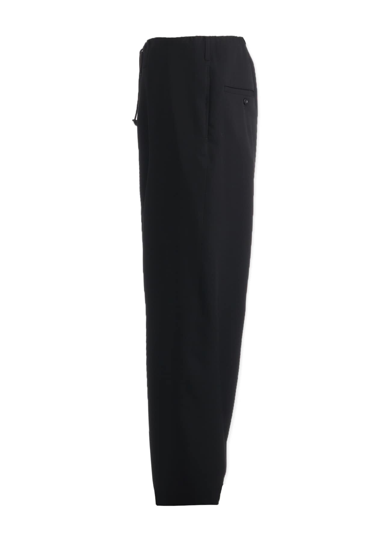 WOOL GABARDINE WAIST DRAWSTRING PANTS