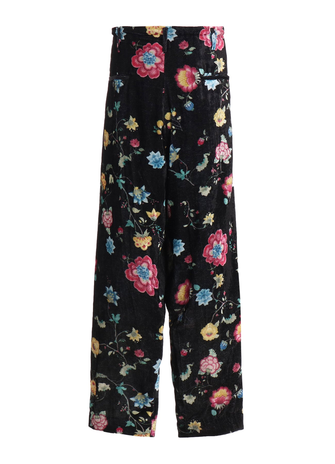 【1/17 10:00 Release】RAYON VELVET PRINT CHINESE FLOWER WAIST DRAWSTRING PANTS