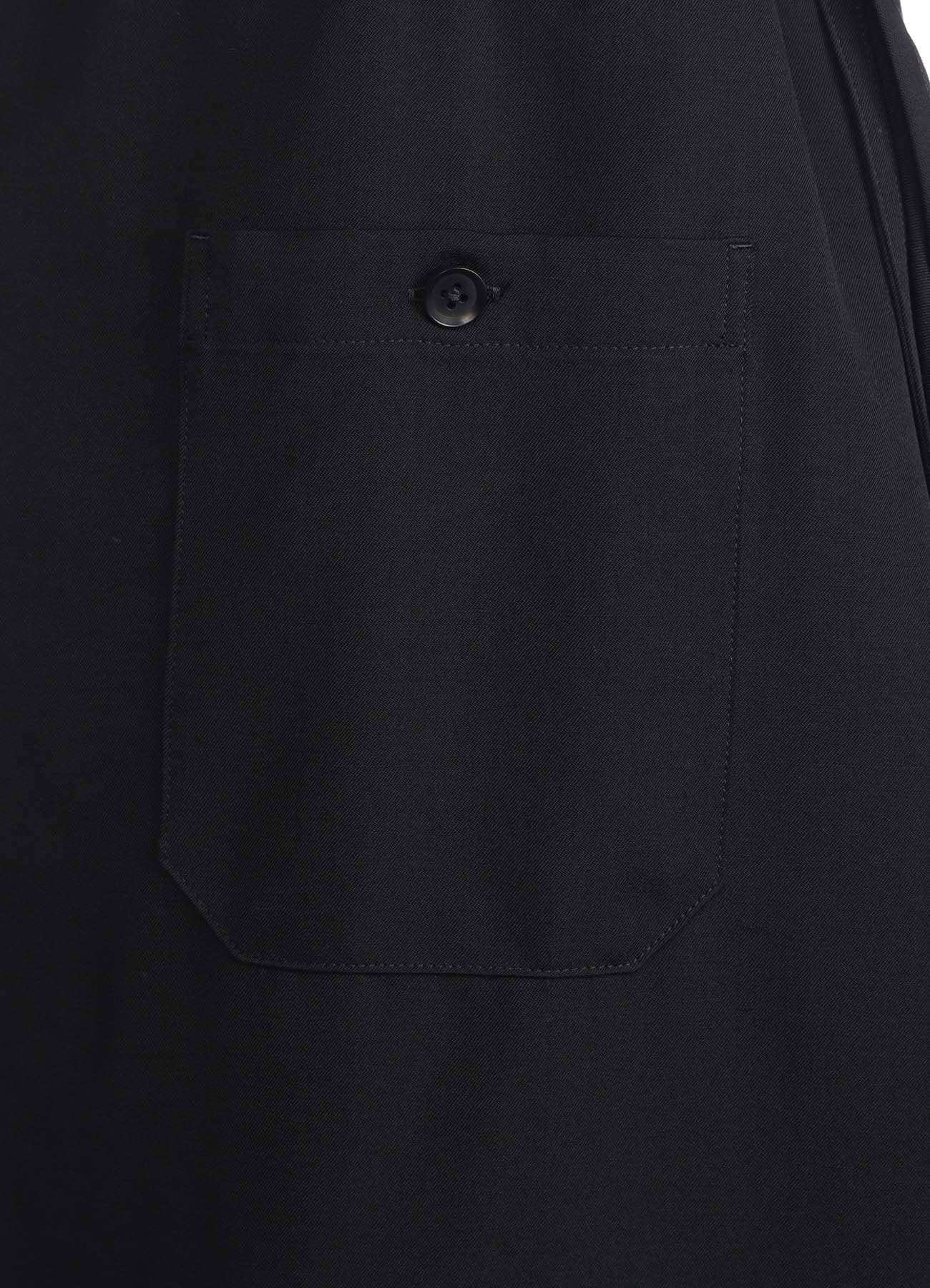 WOOL GABARDINE BOUND SKIRT PANTS