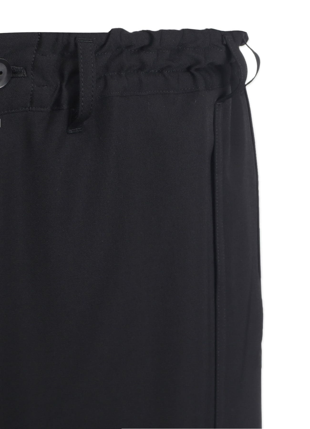 WOOL GABARDINE BOUND SKIRT PANTS