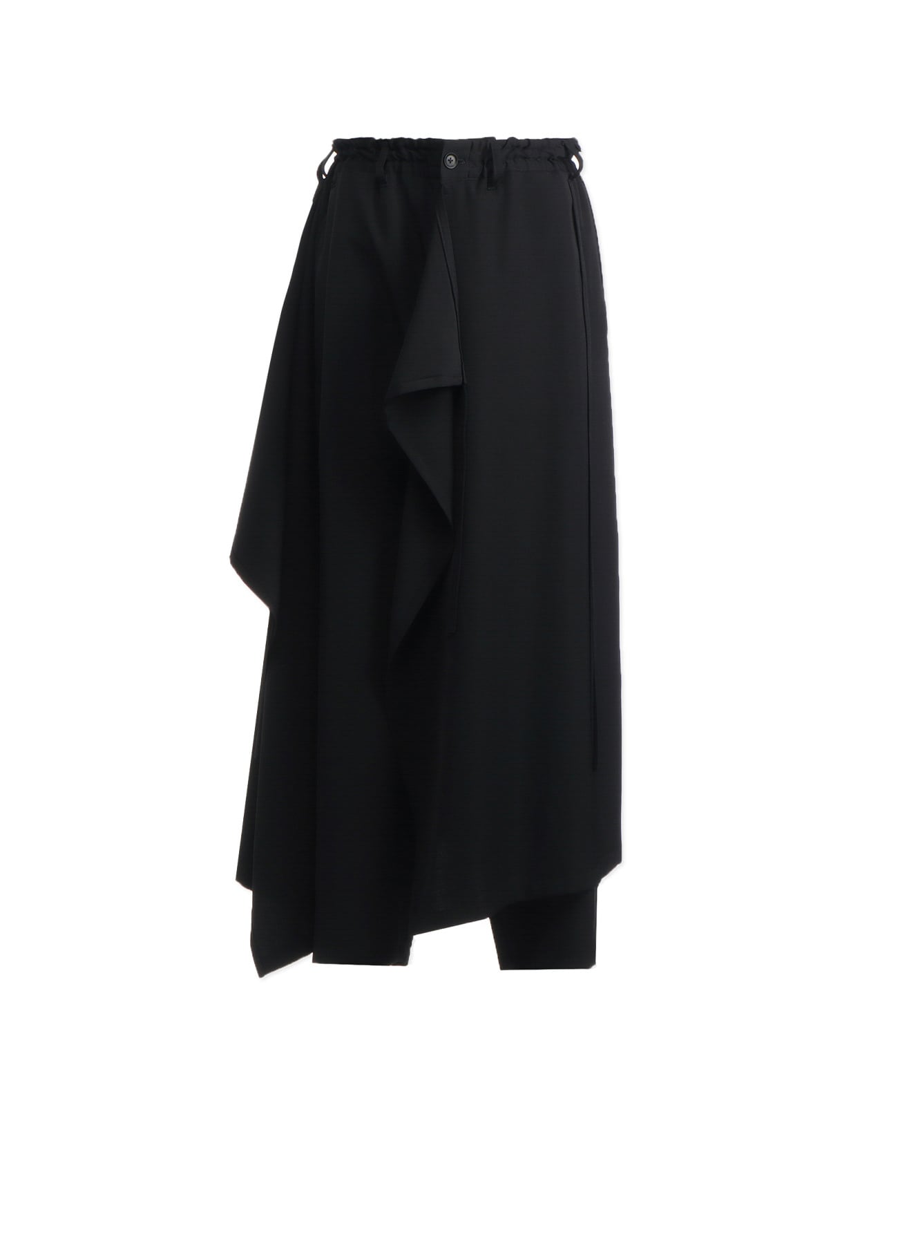 WOOL GABARDINE BOUND SKIRT PANTS