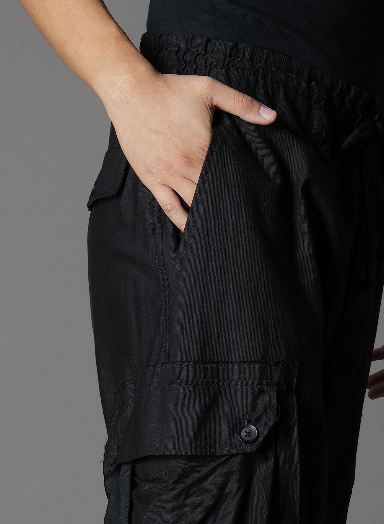 COTTON TWILL STANDARD RIBBED HEM CARGO