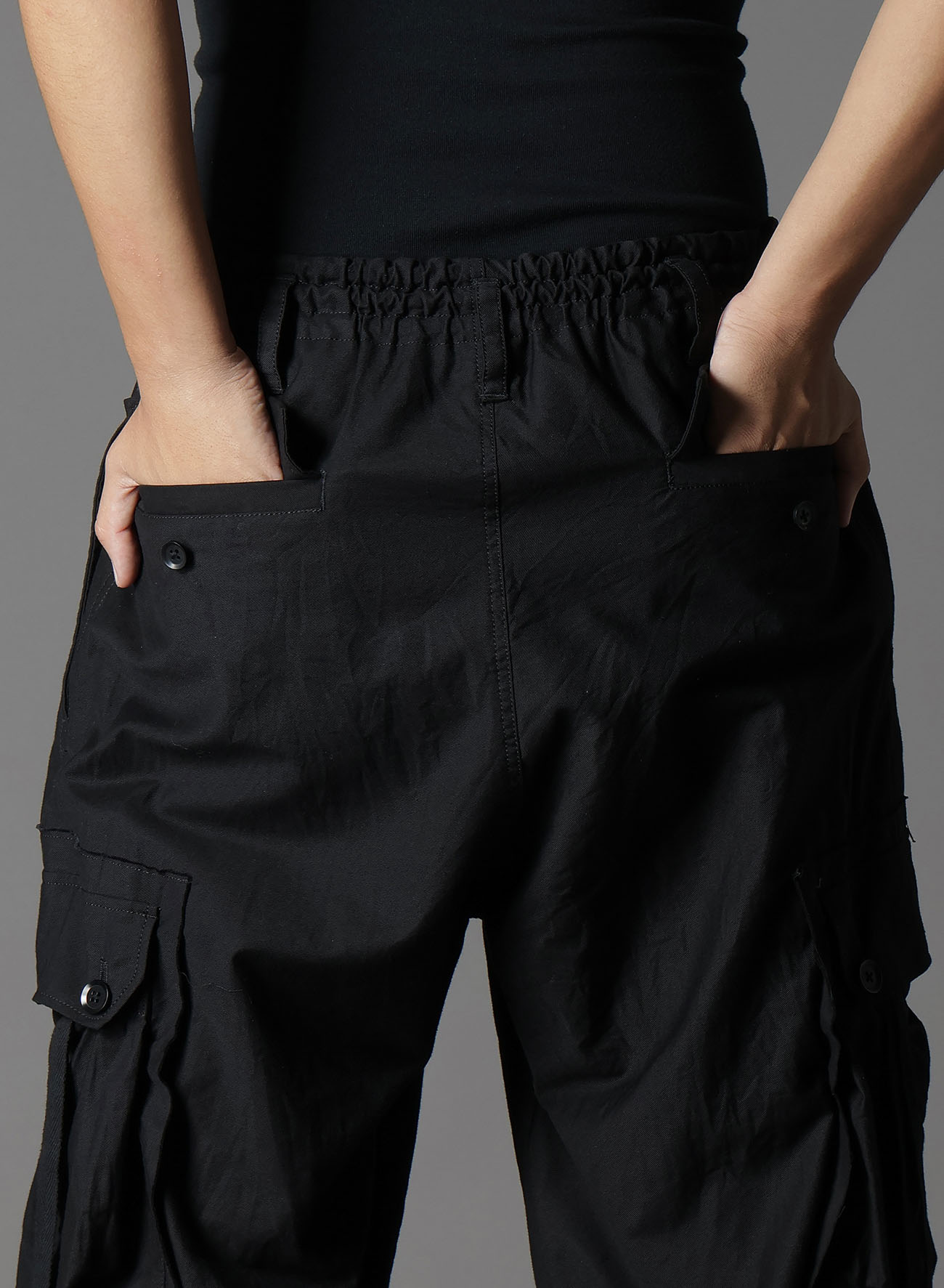 COTTON TWILL STANDARD RIBBED HEM CARGO