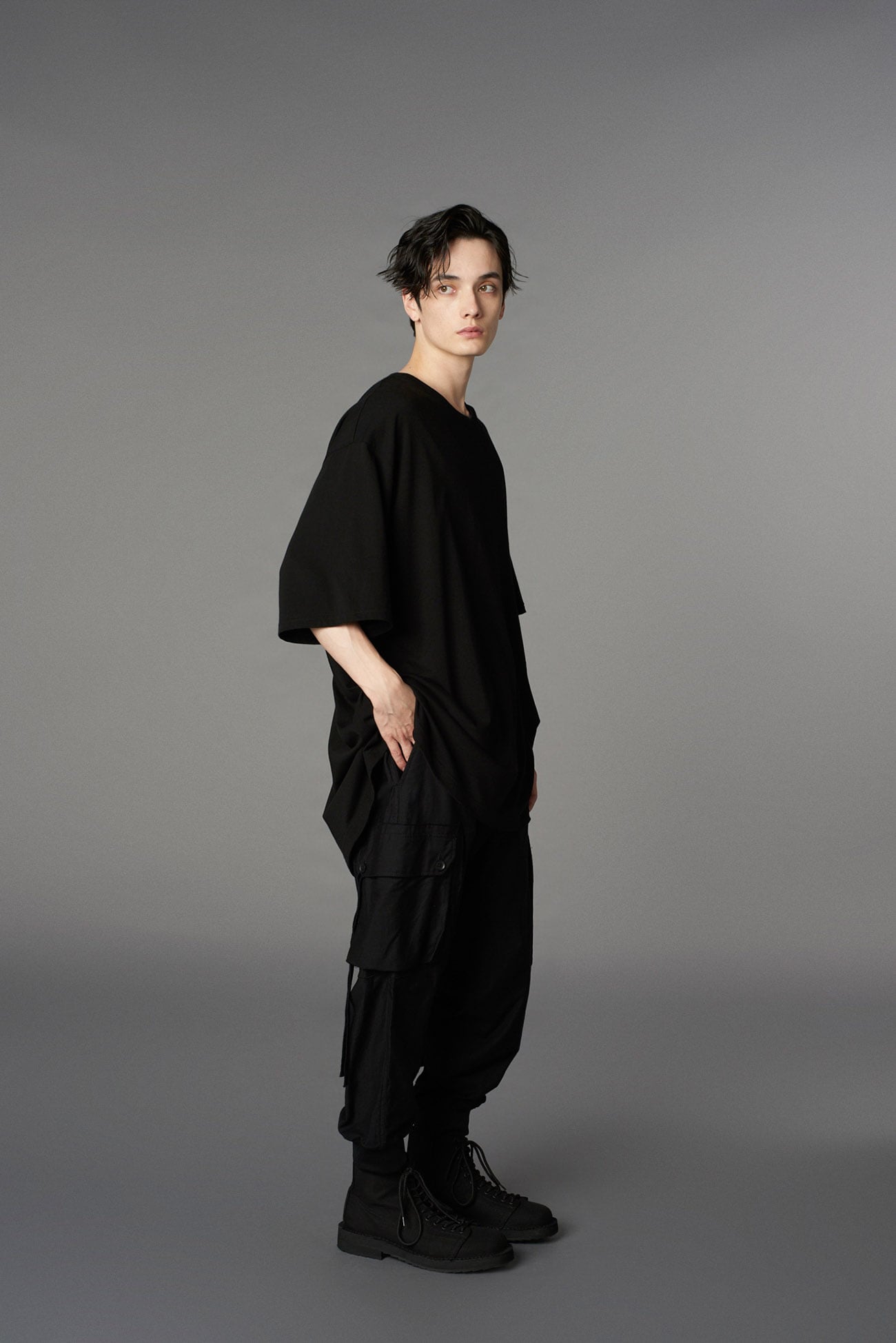 COTTON TWILL STANDARD RIBBED HEM CARGO