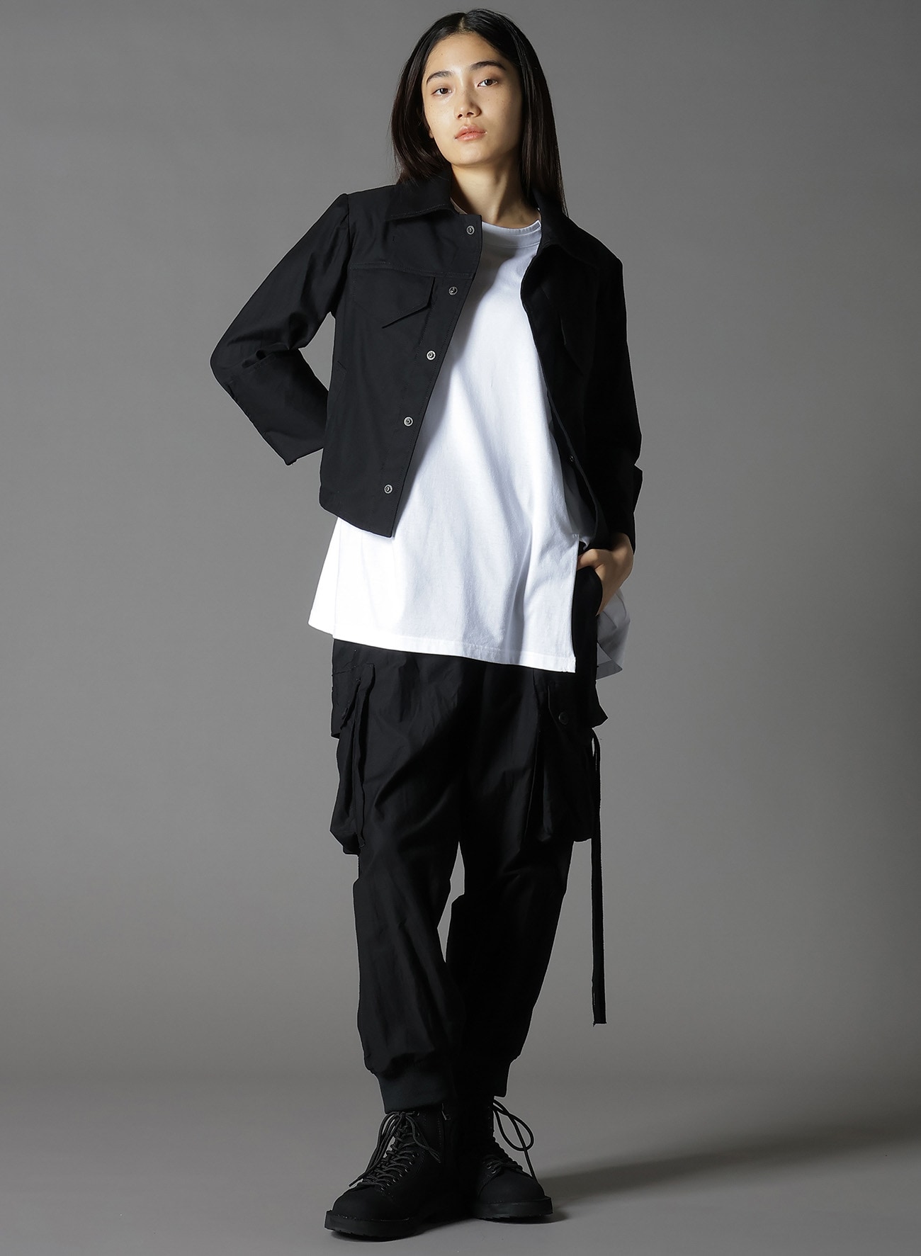 COTTON TWILL STANDARD RIBBED HEM CARGO