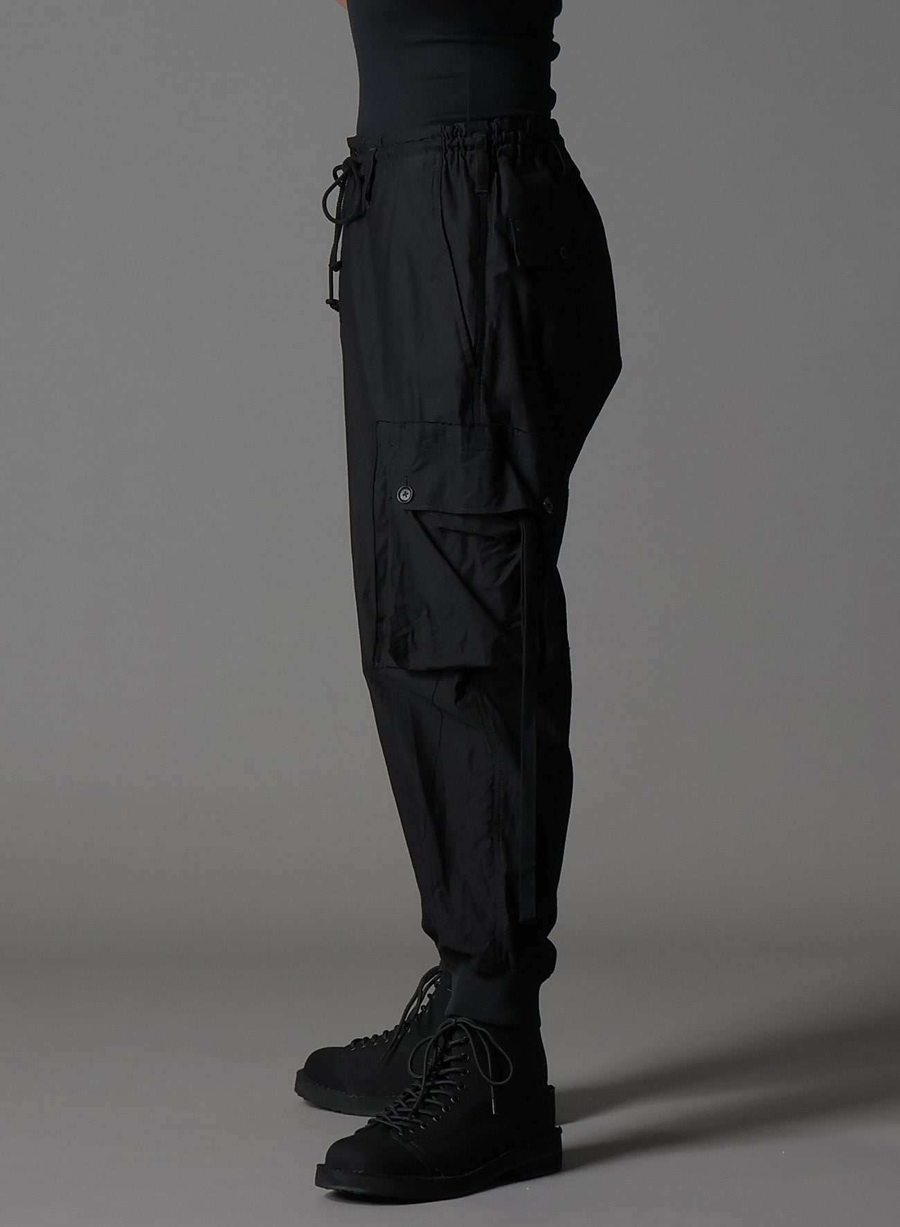COTTON TWILL STANDARD RIBBED HEM CARGO