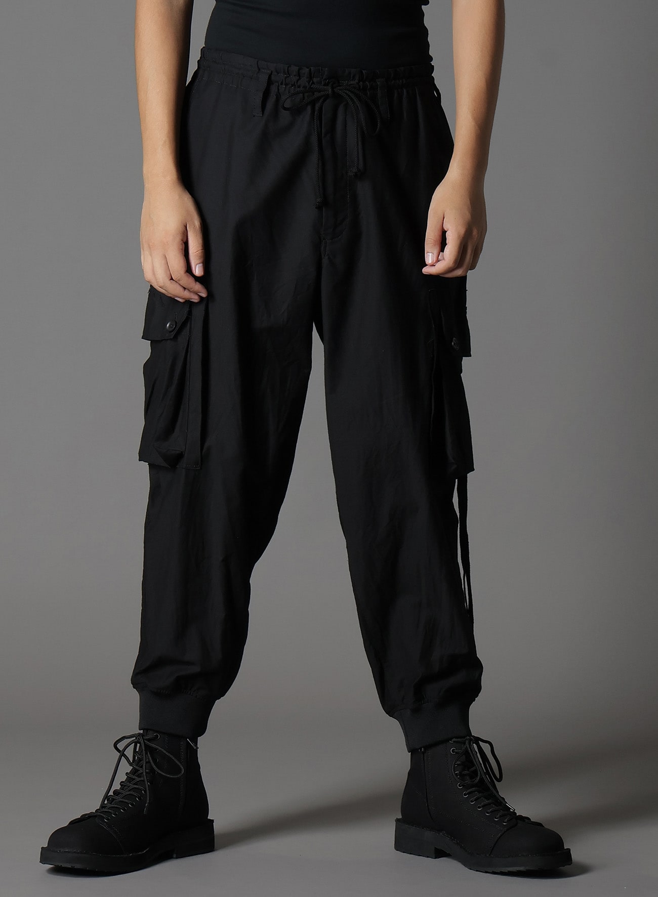 COTTON TWILL STANDARD RIBBED HEM CARGO