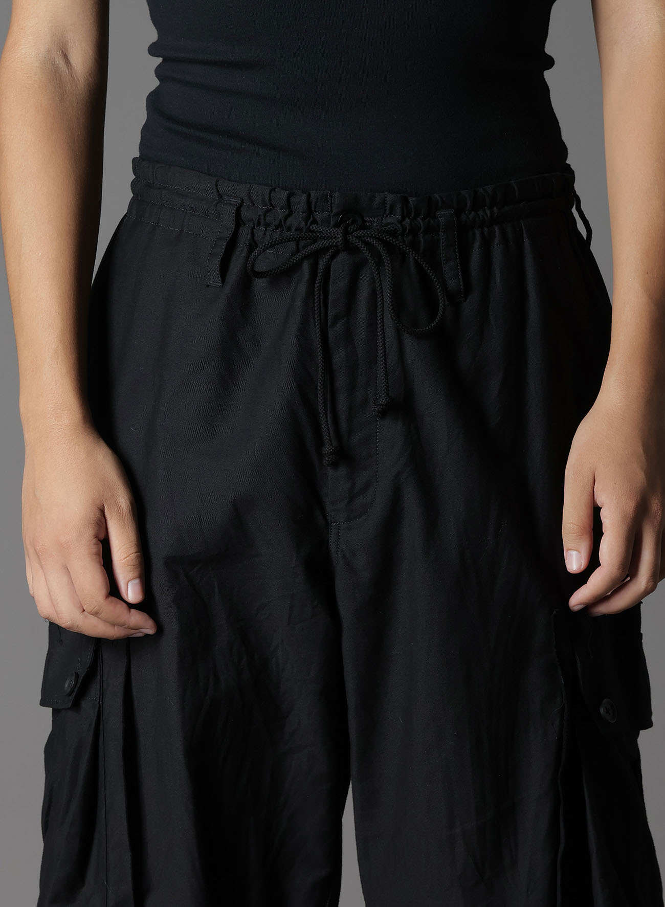 COTTON TWILL STANDARD RIBBED HEM CARGO