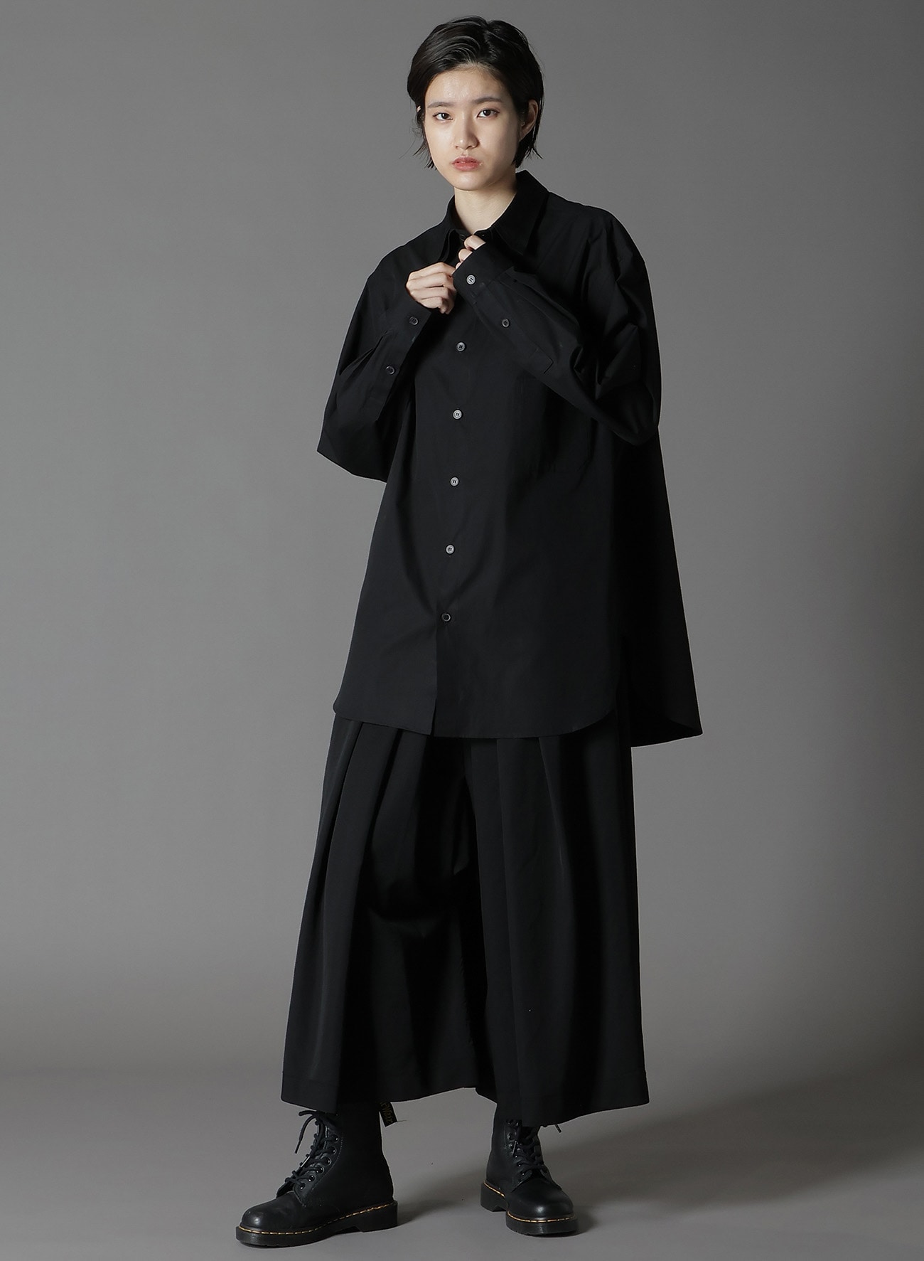 WOOL GABARDINE GY HAKAMA TYPE1