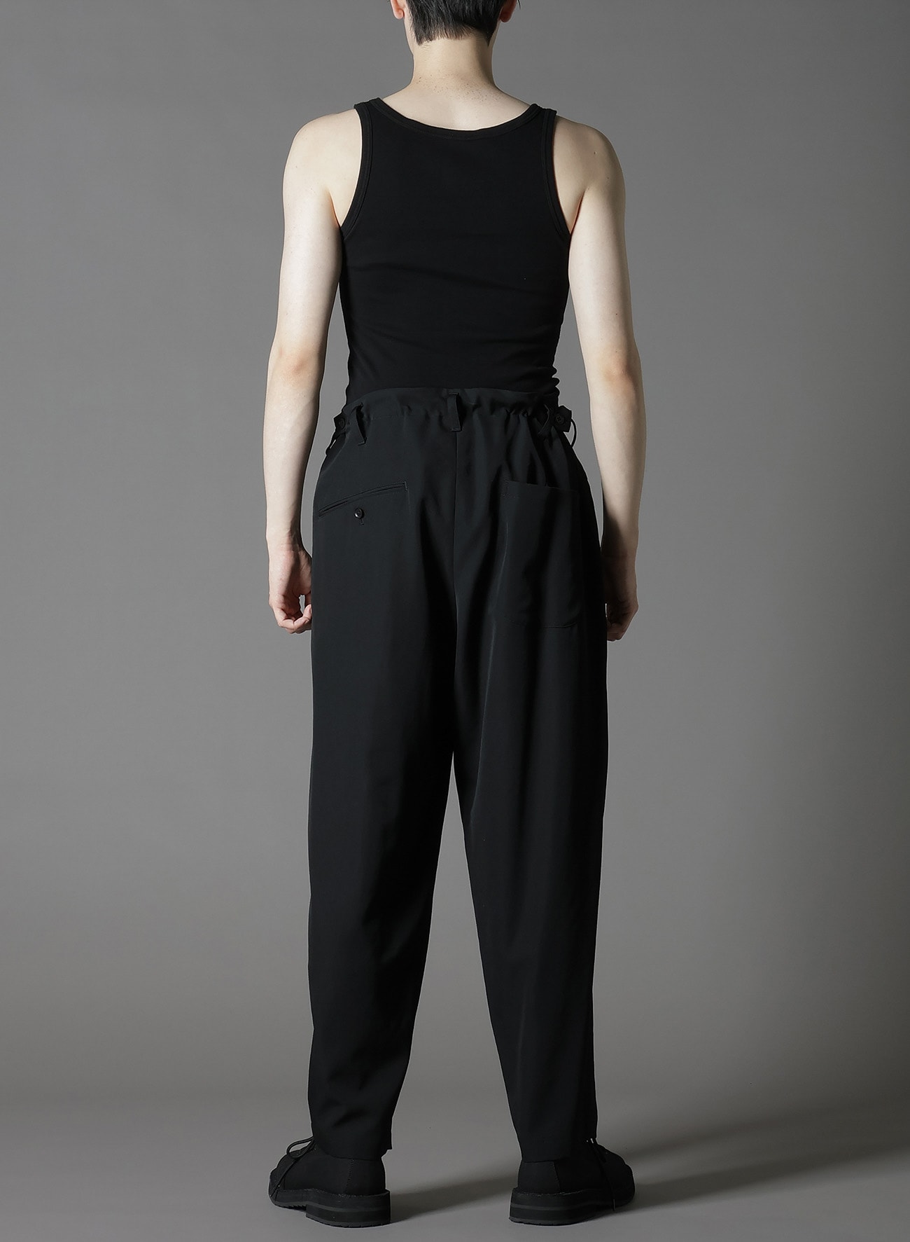 WOOL GABARDINE ZIPPER PK PANTS