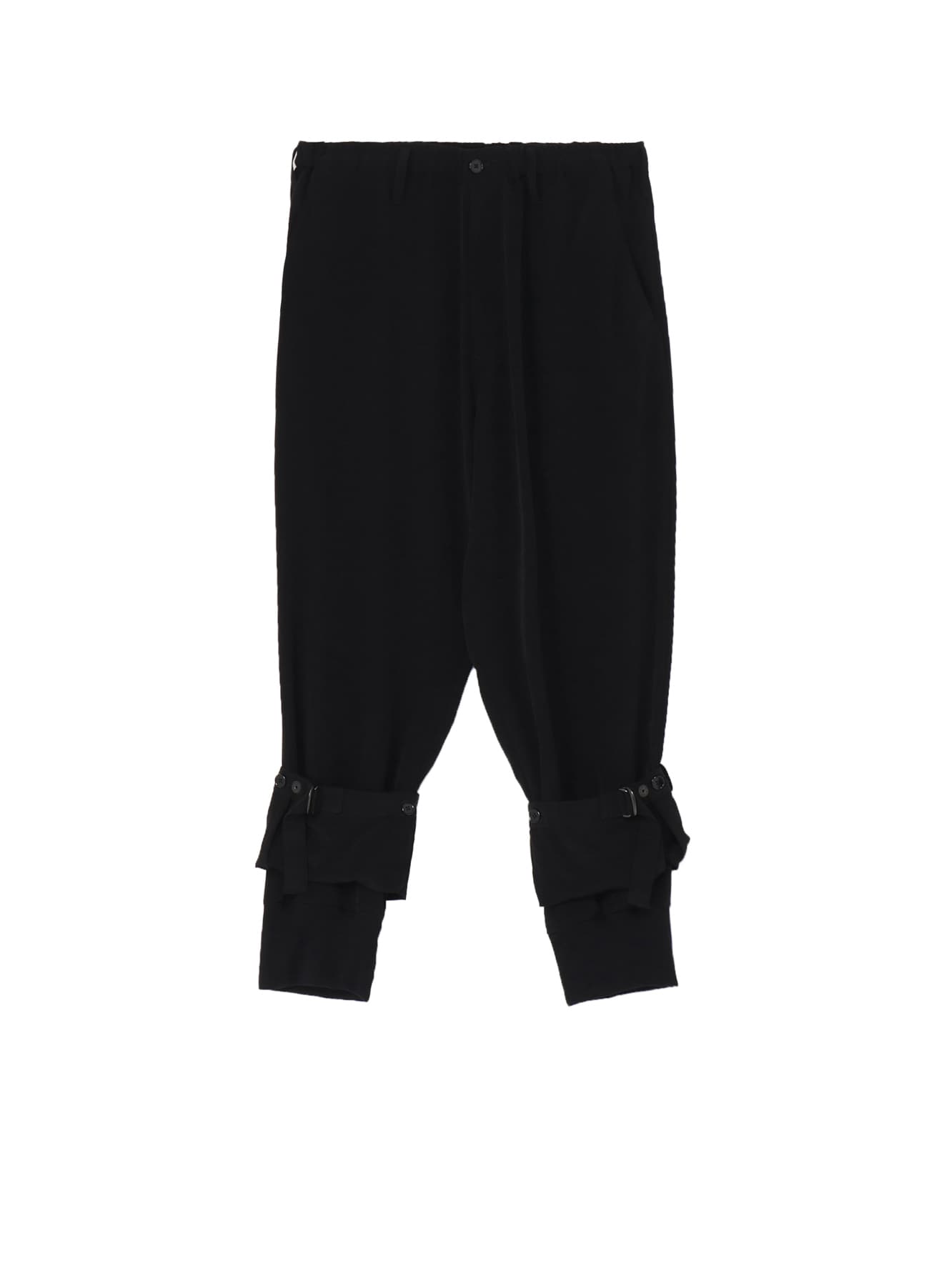 CREPE DE CHINE DOUBLE HEM RIB PANTS