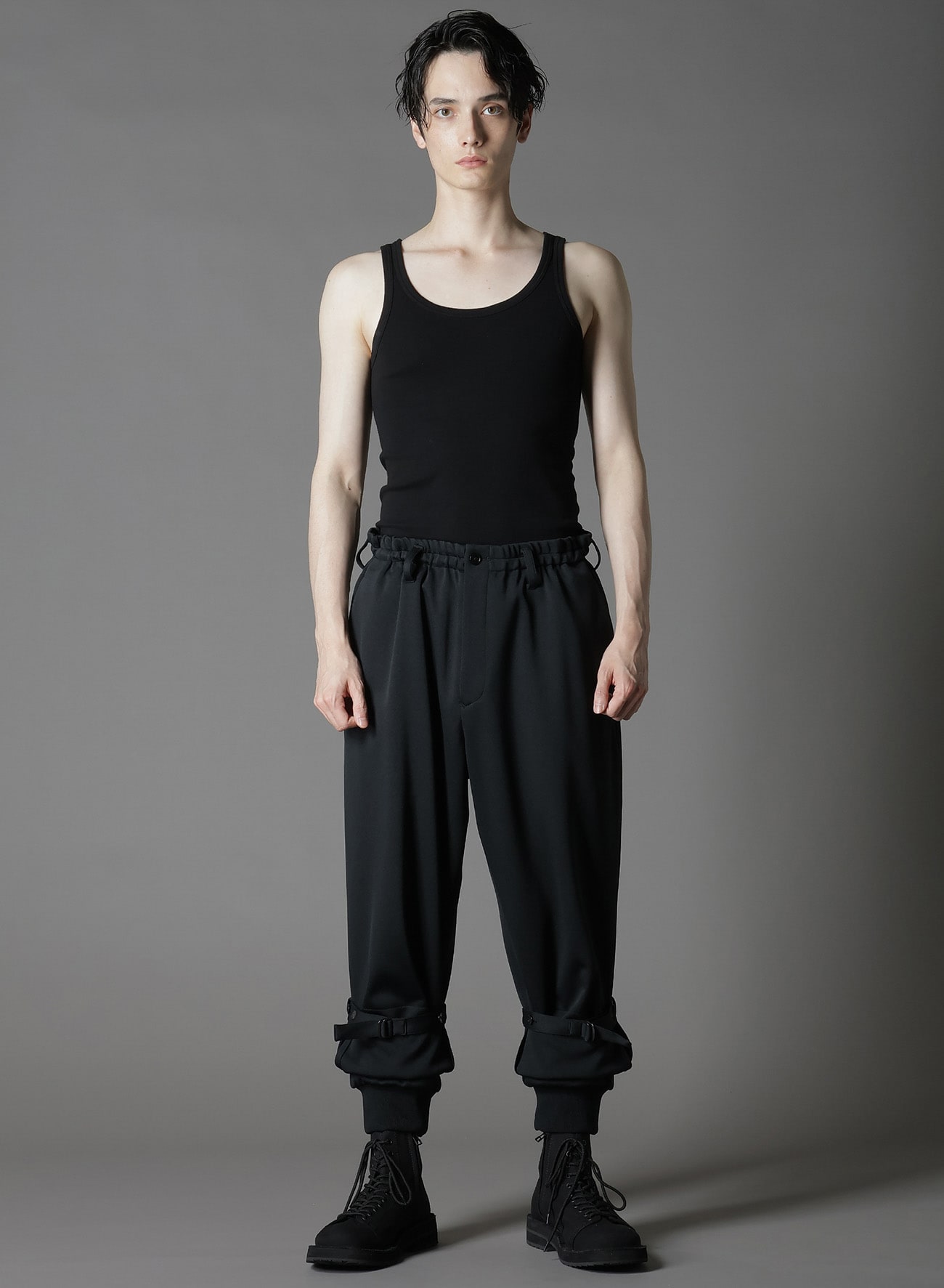 【1/17 10:00 Release】POLYESTER SMOOTH DOUBLE HEM RIB PANTS