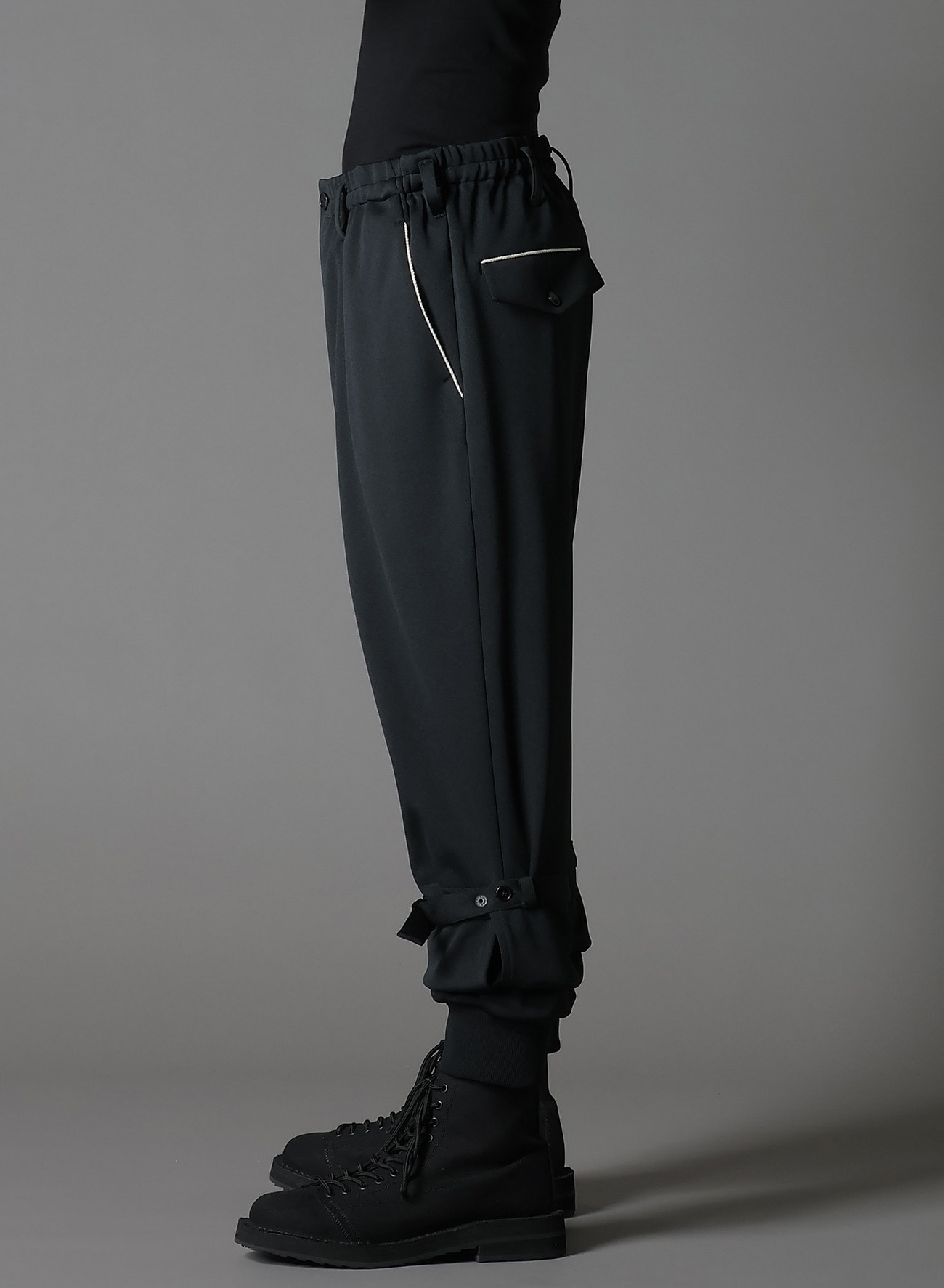 【1/17 10:00 Release】POLYESTER SMOOTH DOUBLE HEM RIB PANTS