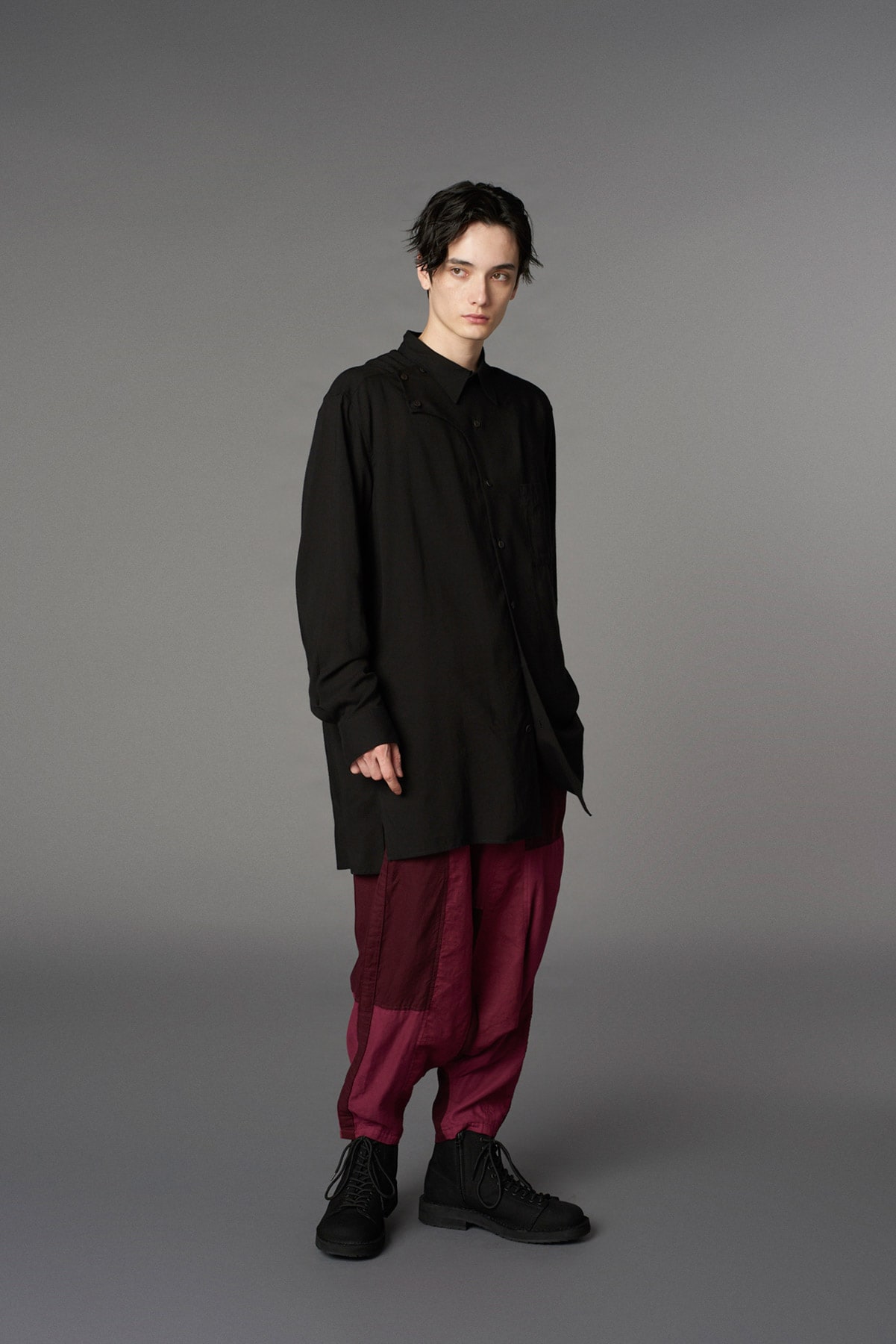 【1/17 10:00 Release】CUBISM PATCHWORK  PRODUCT DYED   SIDE TAPE SALOUEL PANTS