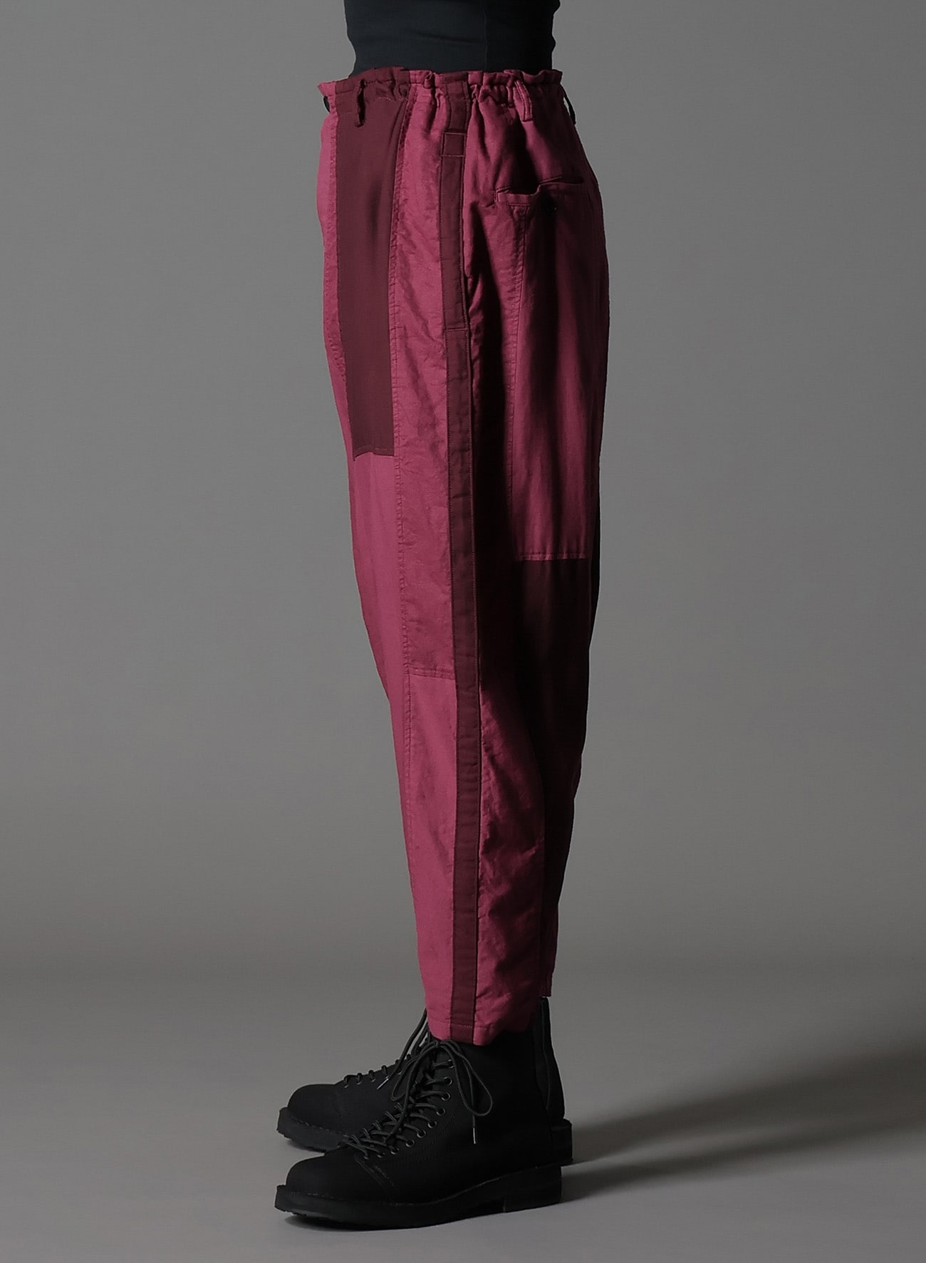 【1/17 10:00 Release】CUBISM PATCHWORK  PRODUCT DYED   SIDE TAPE SALOUEL PANTS