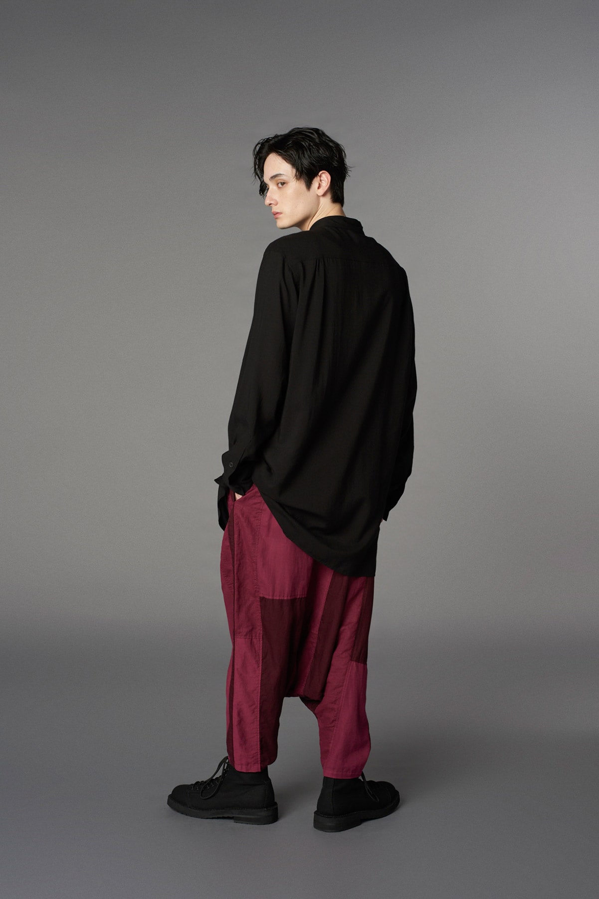 【1/17 10:00 Release】CUBISM PATCHWORK  PRODUCT DYED   SIDE TAPE SALOUEL PANTS