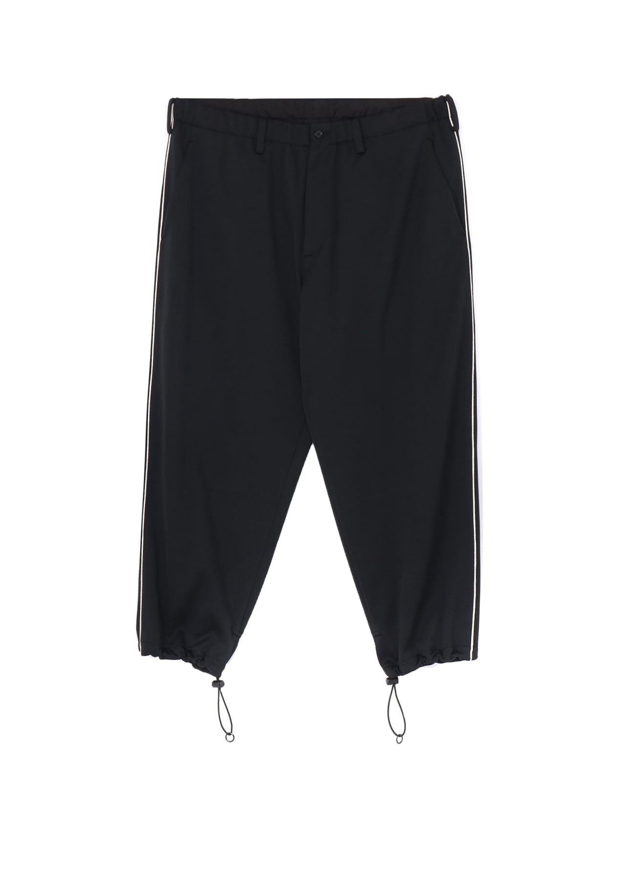 POLYESTER SMOOTH PIPING WIDE PANTS