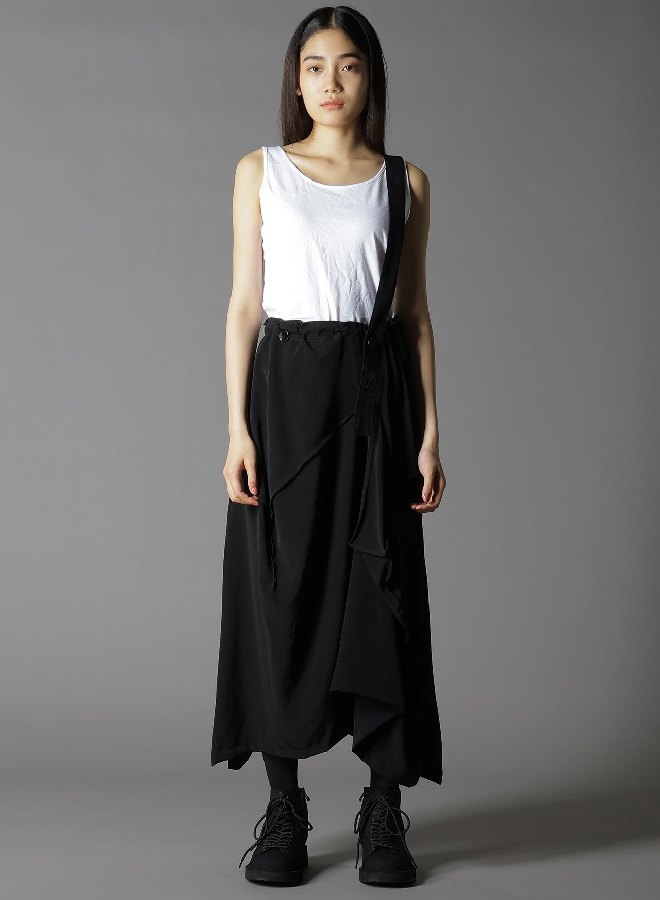 CREPE DE CHINE SQUARE SKIRT