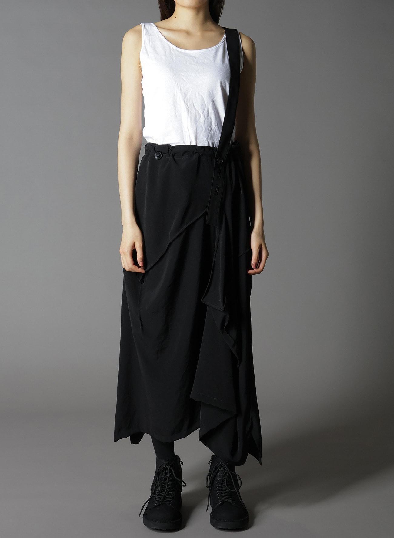 CREPE DE CHINE SQUARE SKIRT