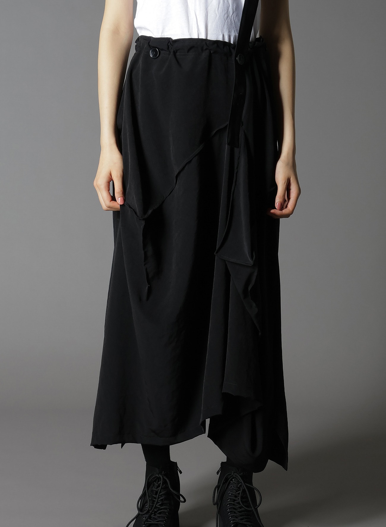 CREPE DE CHINE SQUARE SKIRT