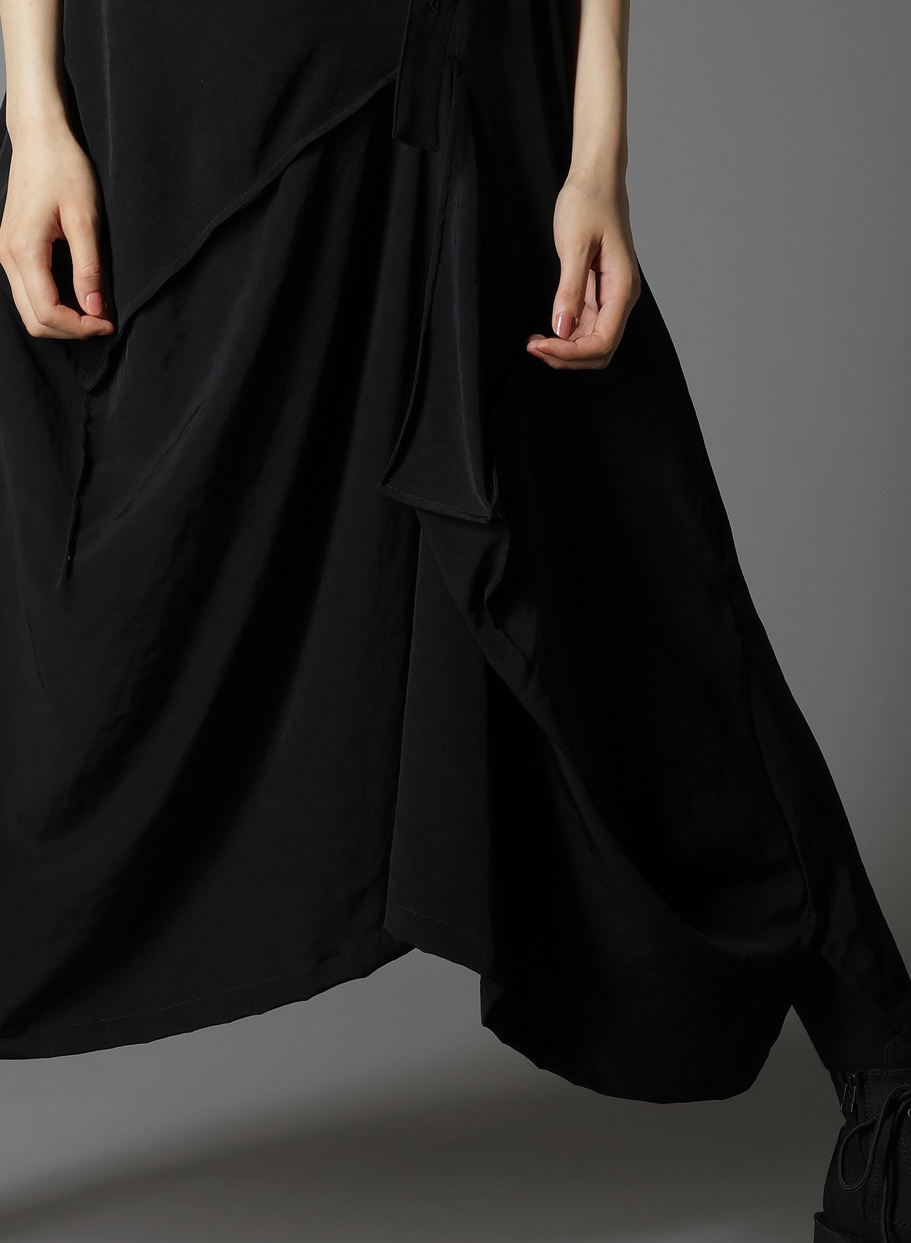 CREPE DE CHINE SQUARE SKIRT