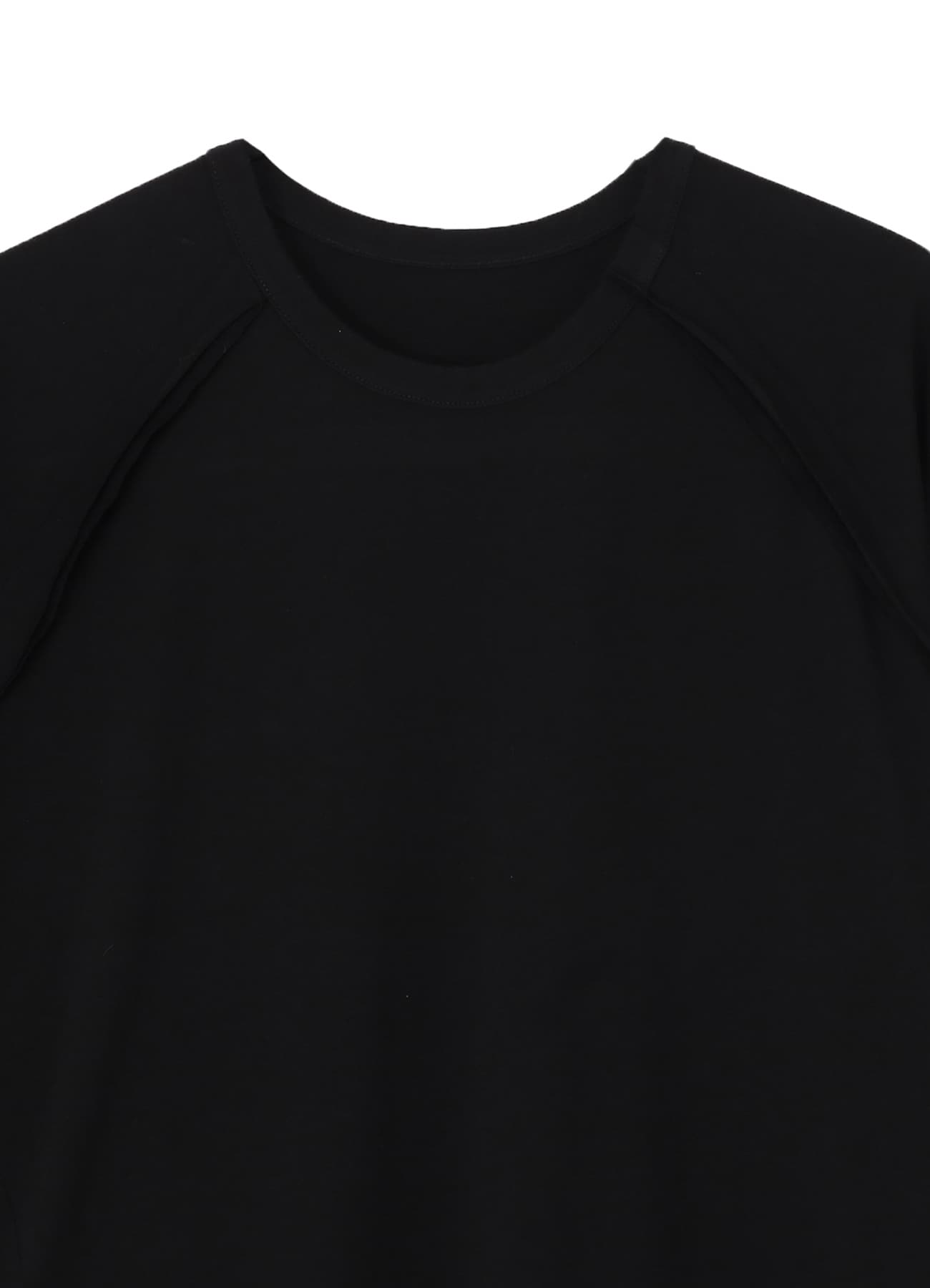COTTON JERSEY FRONT RAGLAN SLIT T-SHIRT SHORT SLEEVES