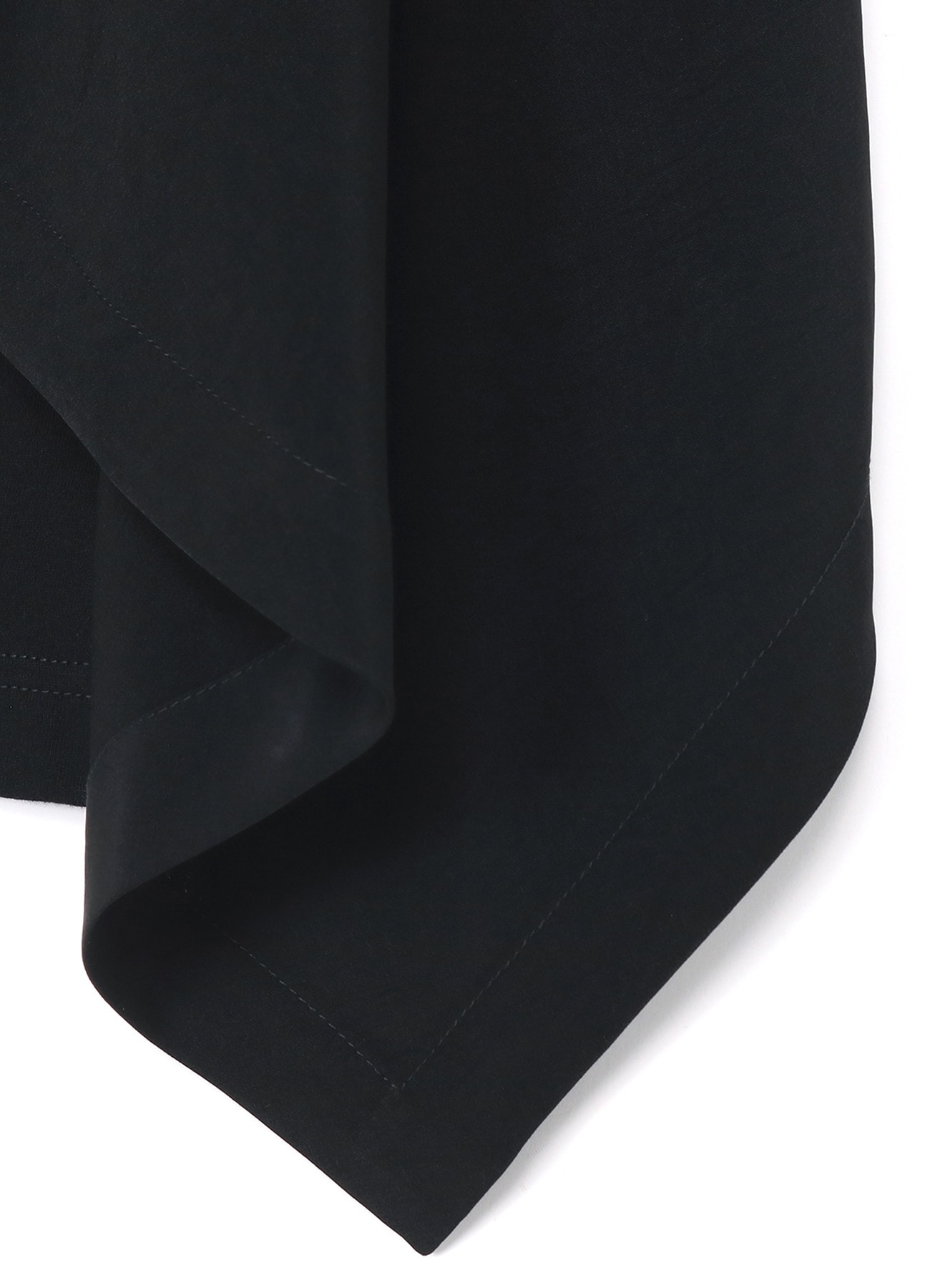 SILICON JERSEY+ CREPE DE CHINE FRONT DOUBLE FLOUNCE T-SHIRT
