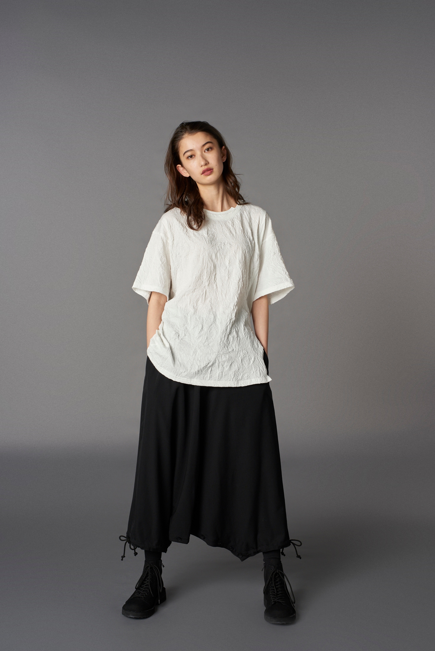CATCH WASHER T-SHIRT MIX TIERED T-SHIRT