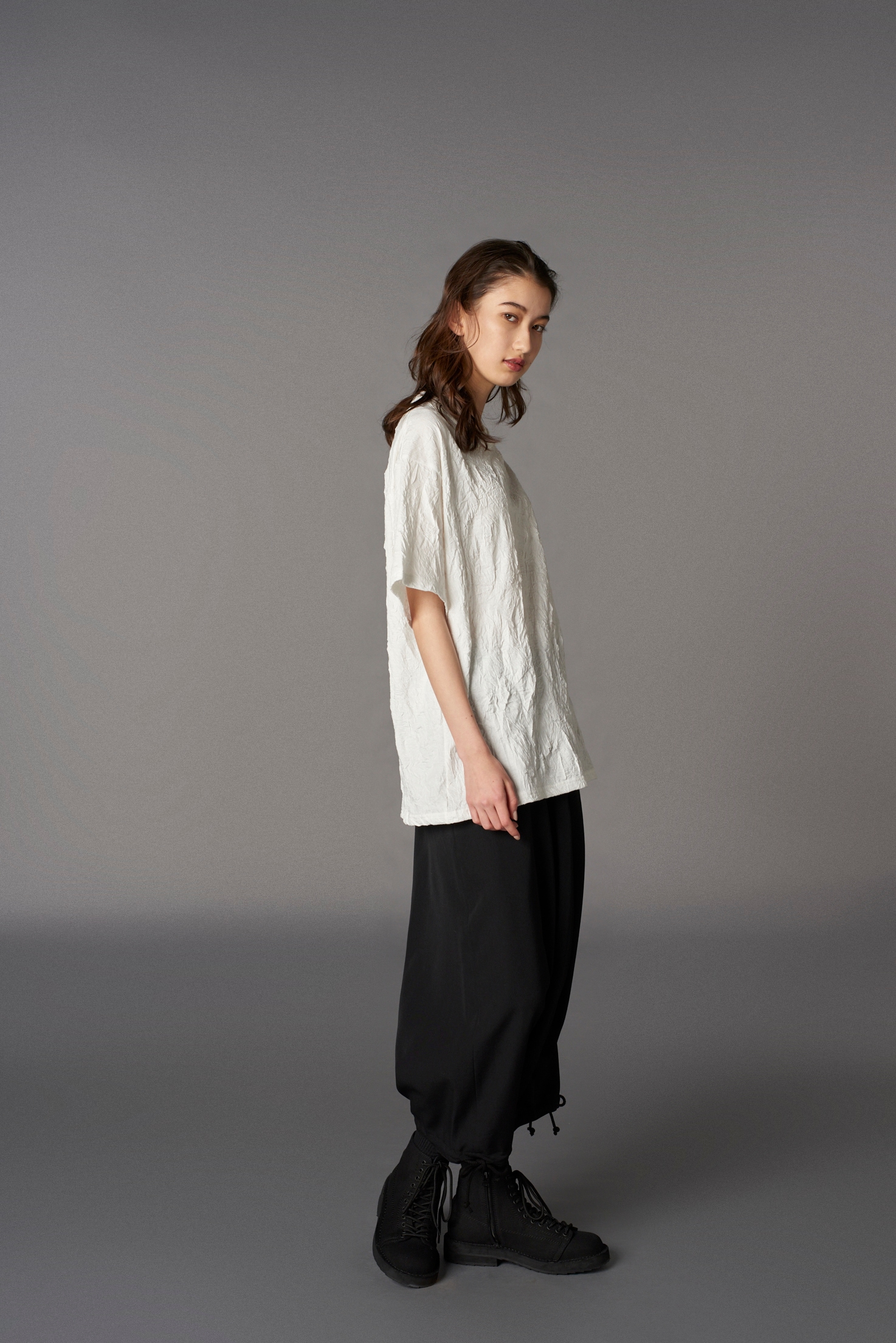 CATCH WASHER T-SHIRT MIX TIERED T-SHIRT