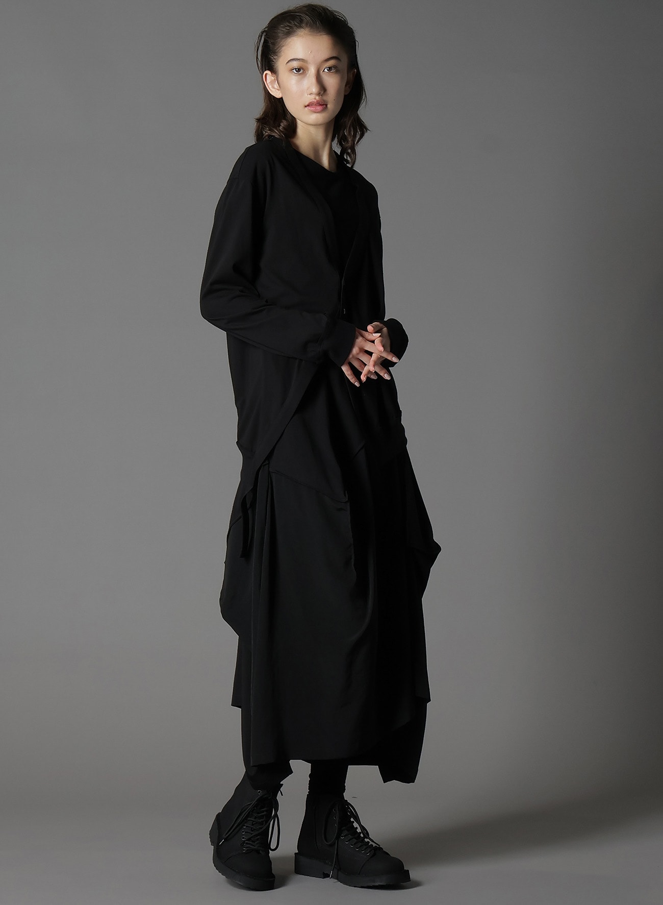 ULTIMA JERSEY ASYMMETRICAL CARDIGAN