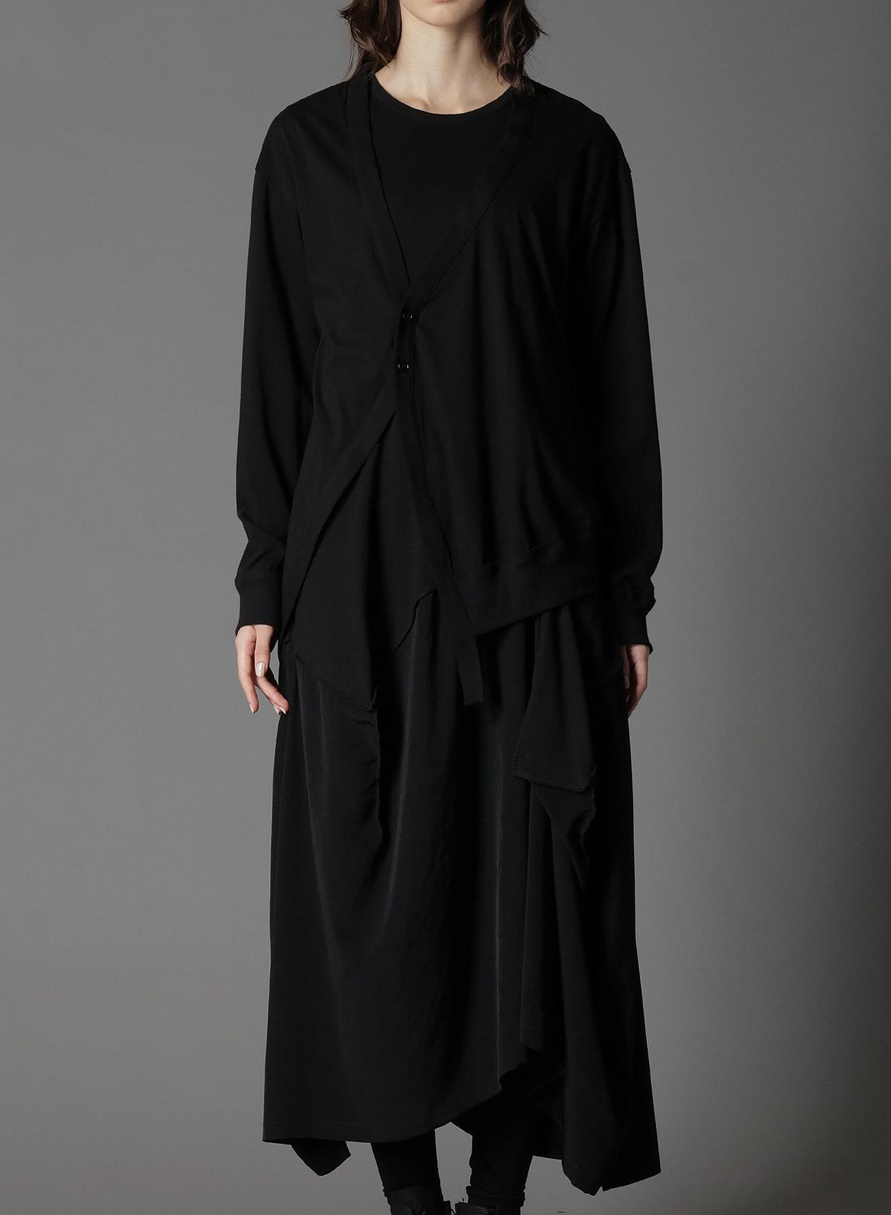 ULTIMA JERSEY ASYMMETRICAL CARDIGAN