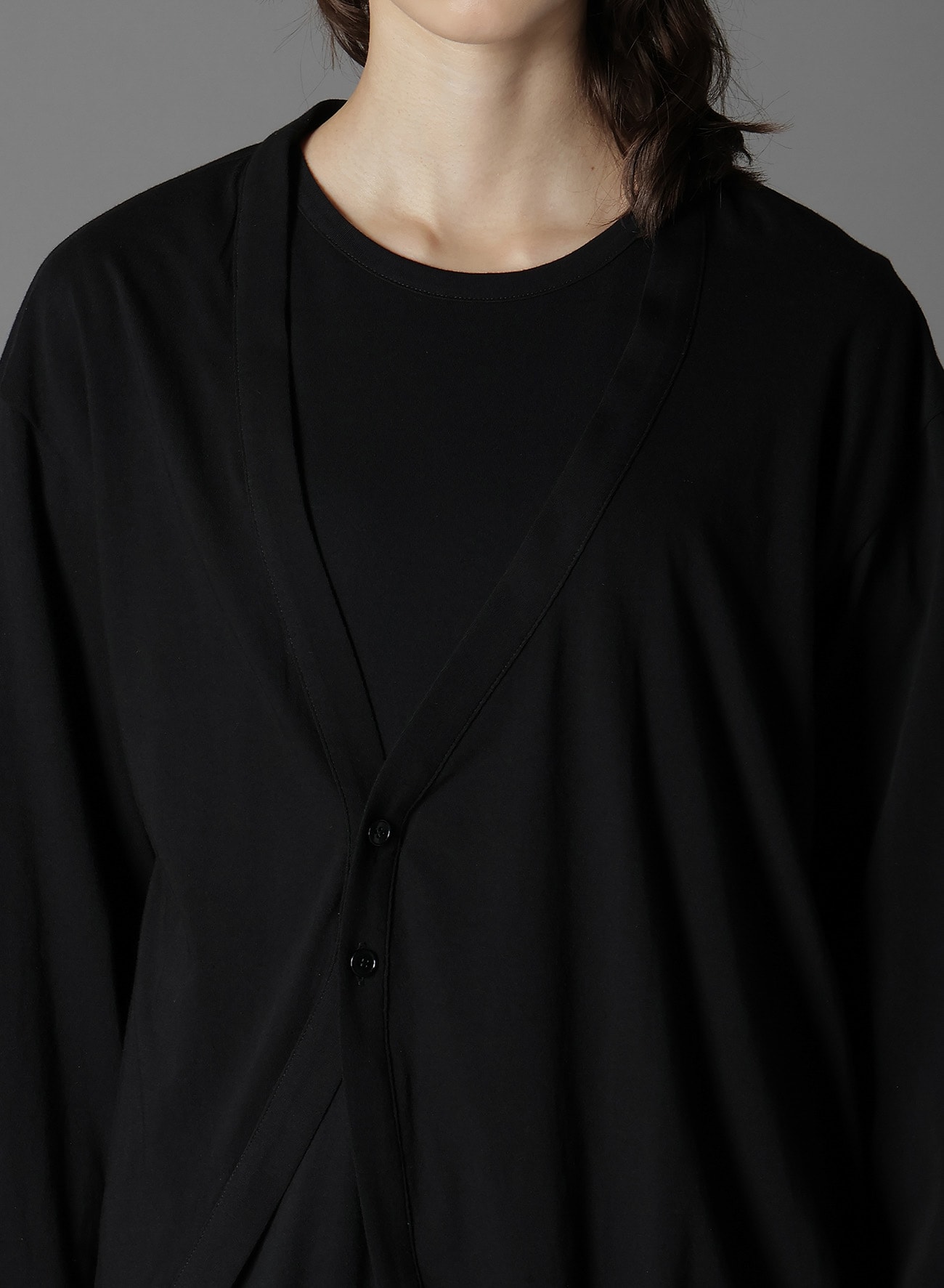 ULTIMA JERSEY ASYMMETRICAL CARDIGAN